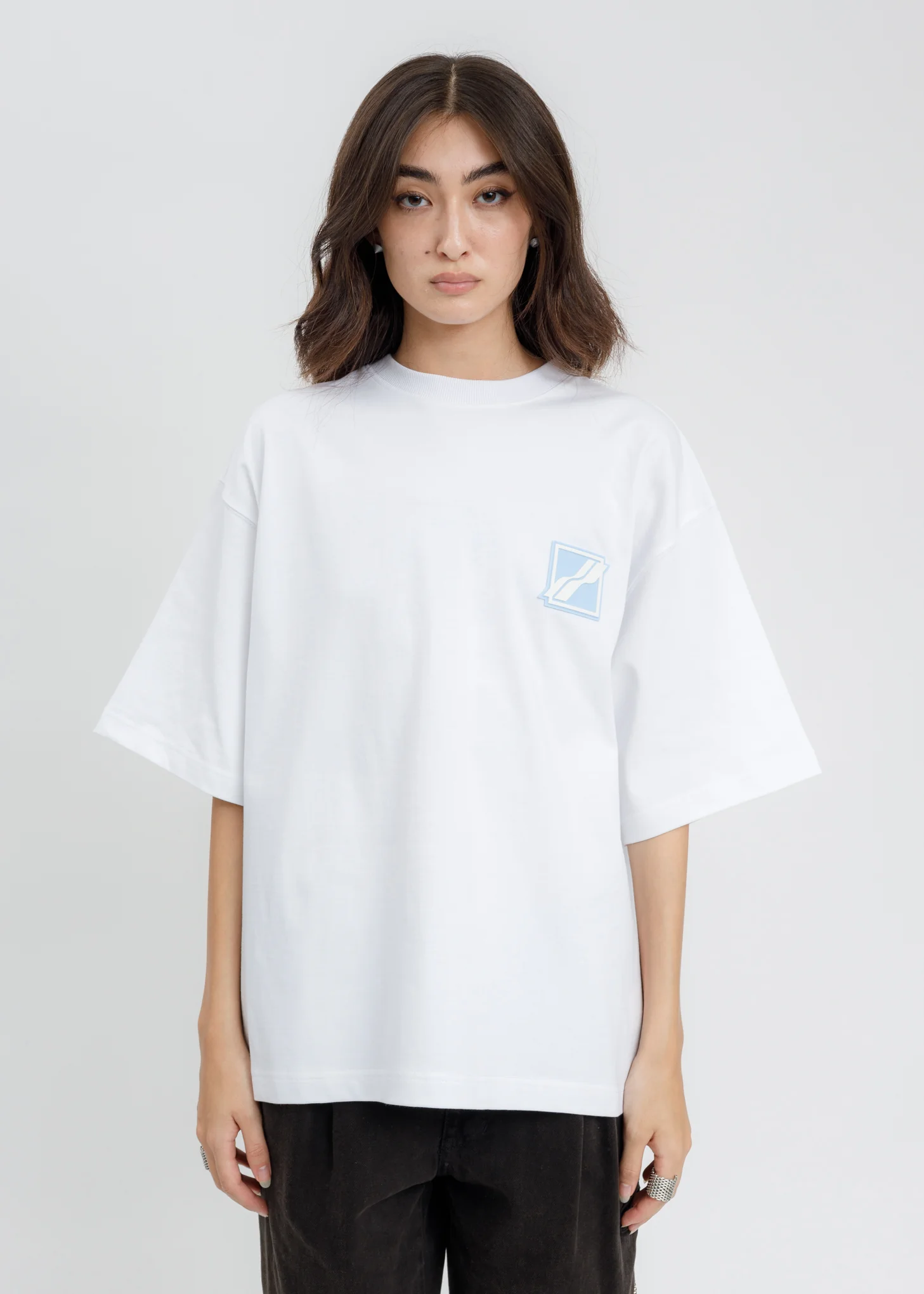 White Hotfix Patch Logo T-Shirt