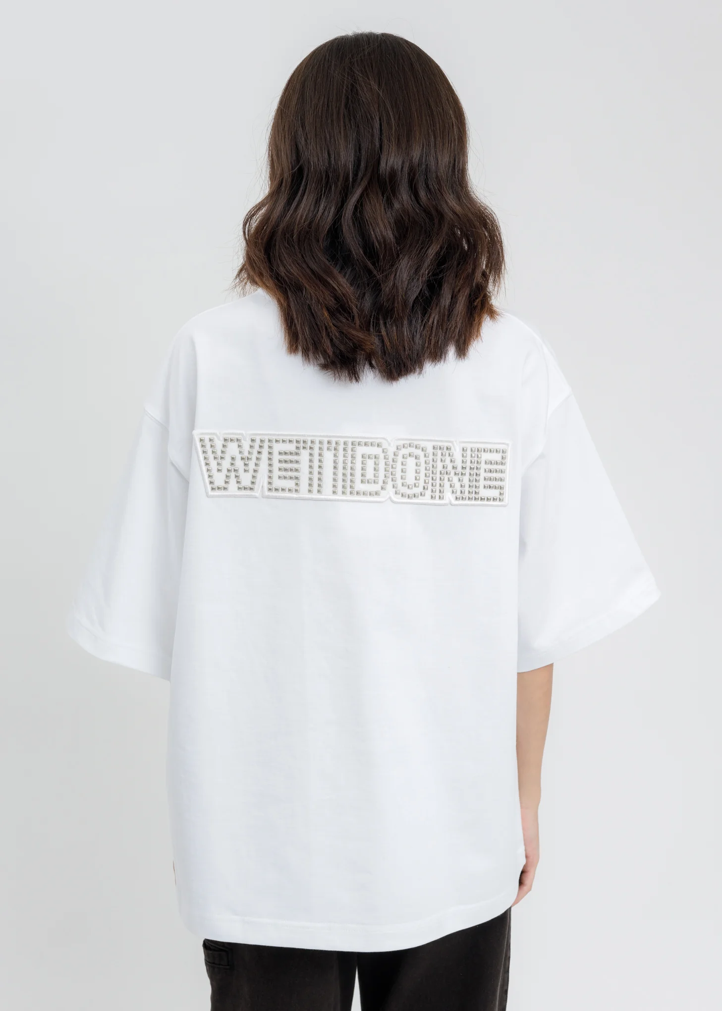 White Hotfix Patch Logo T-Shirt - Image 4
