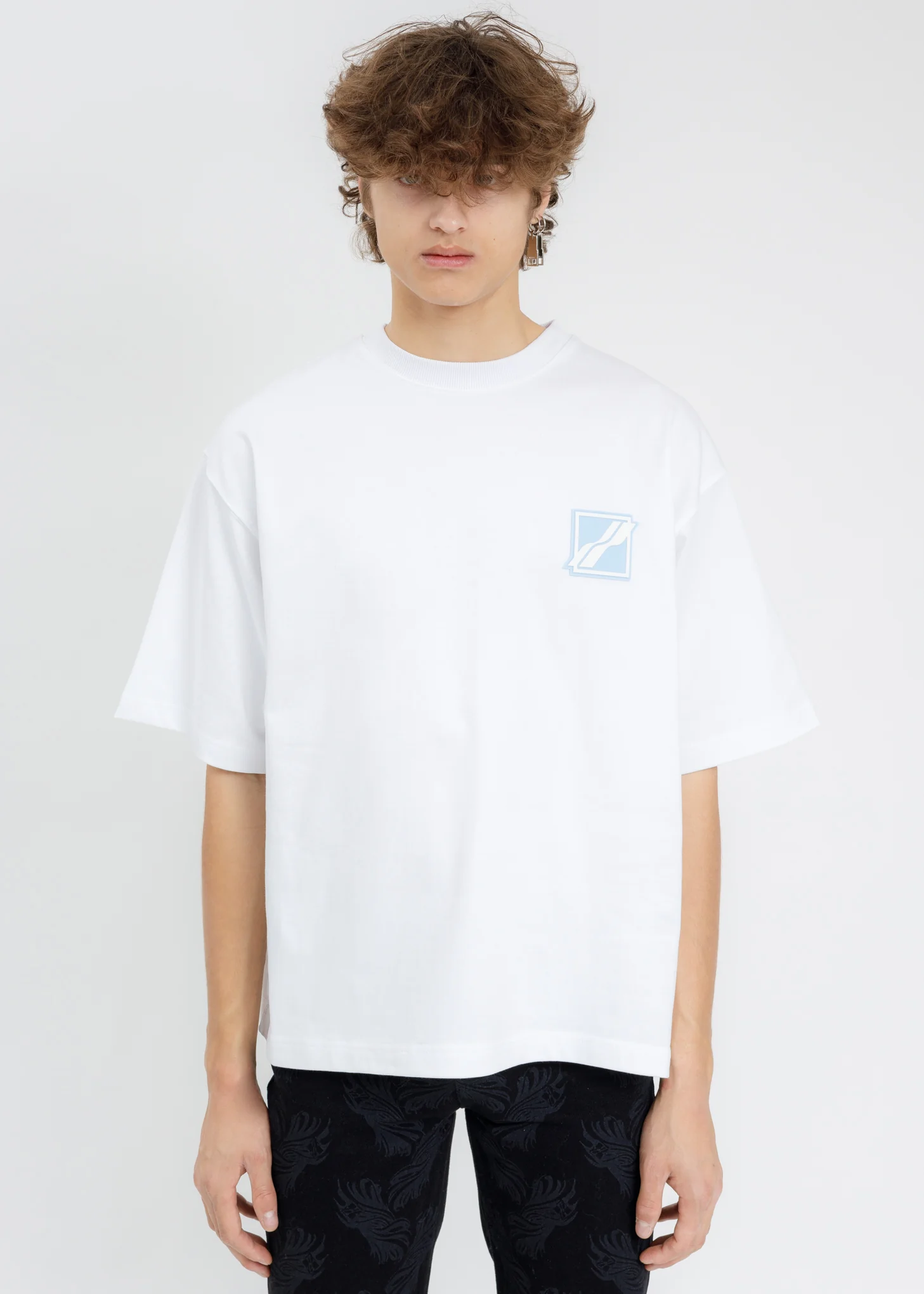 White Hotfix Patch Logo T-Shirt