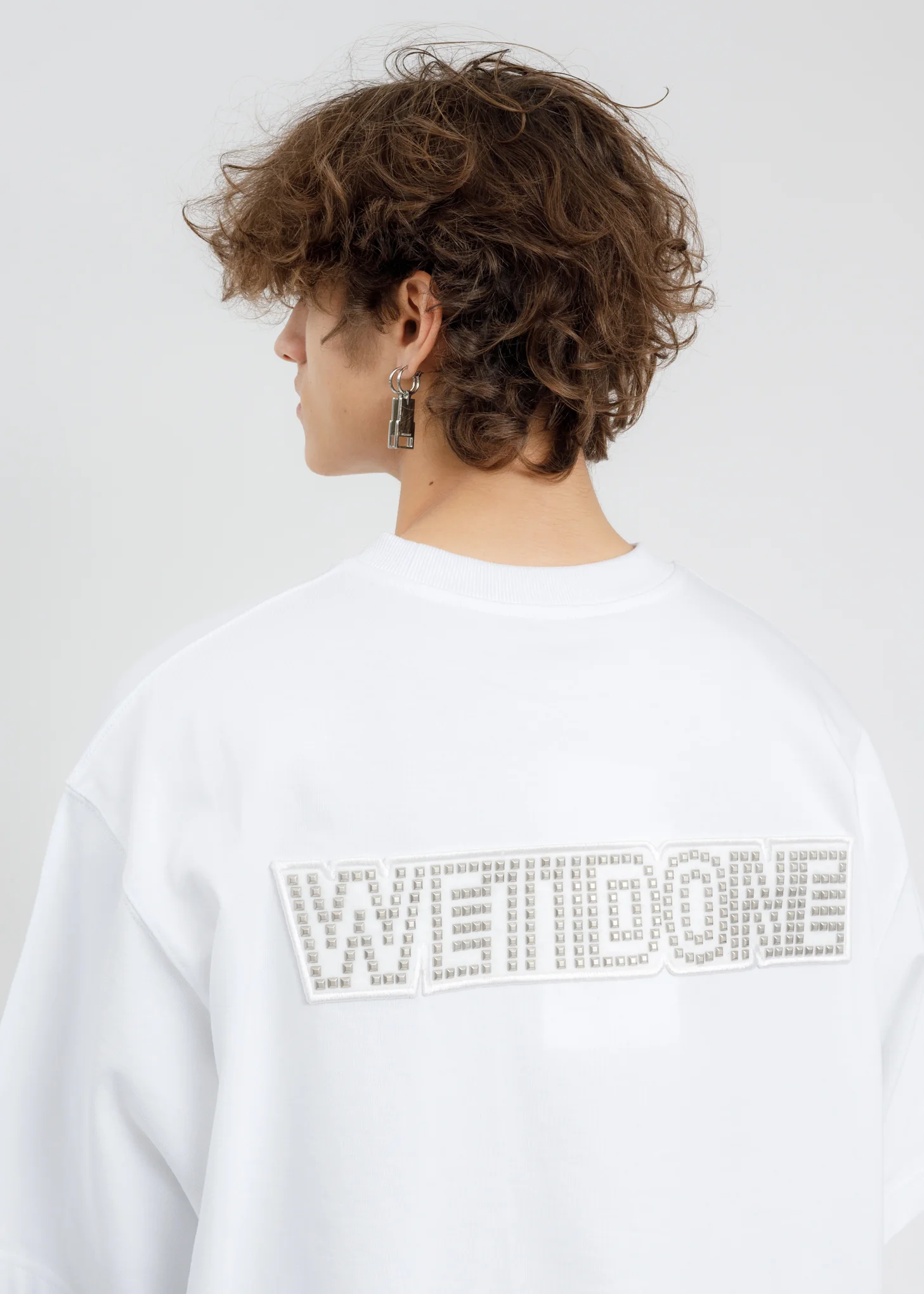 White Hotfix Patch Logo T-Shirt - Image 2