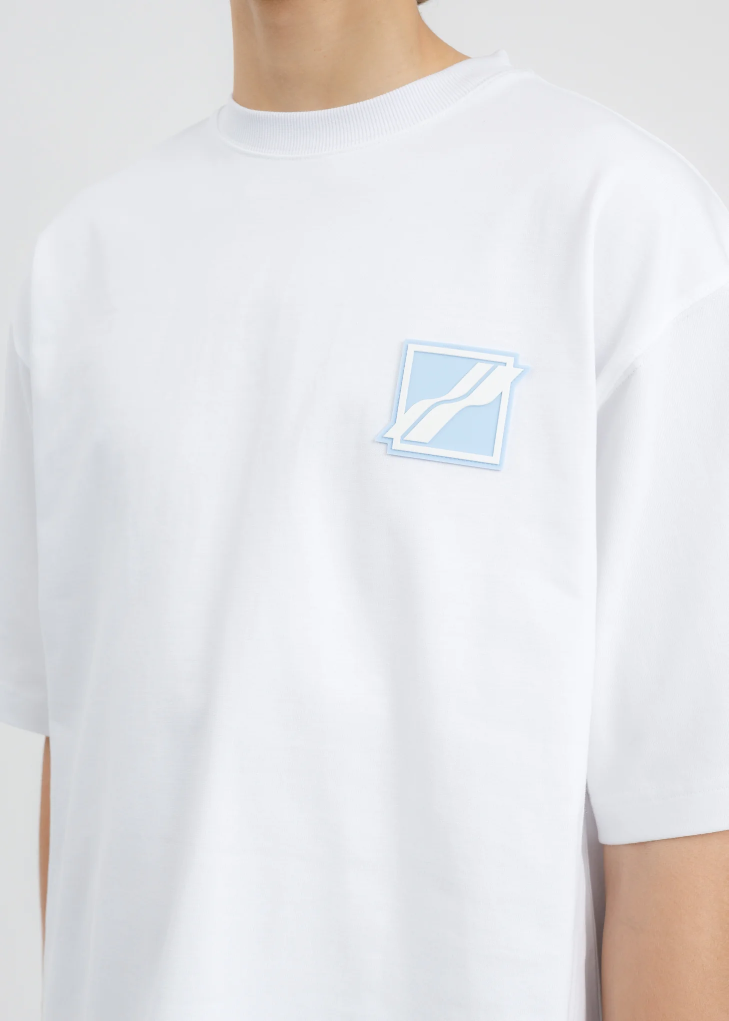 White Hotfix Patch Logo T-Shirt - Image 4