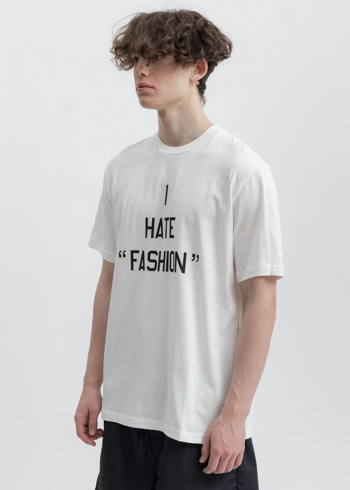 White I HATE FASHION T-Shirt - Image 3