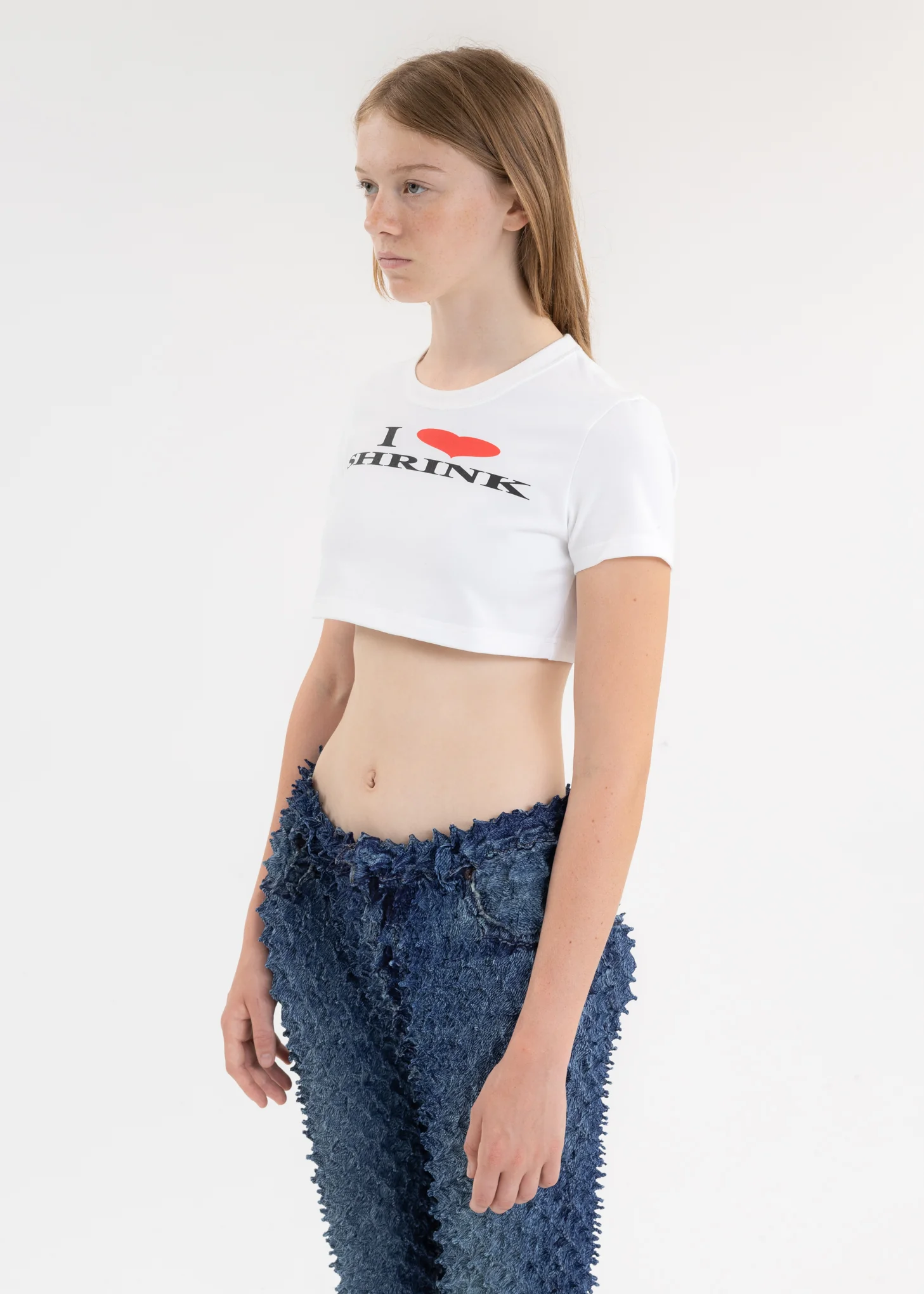 White I ♡ SHRINK T-SHIRT - Image 2