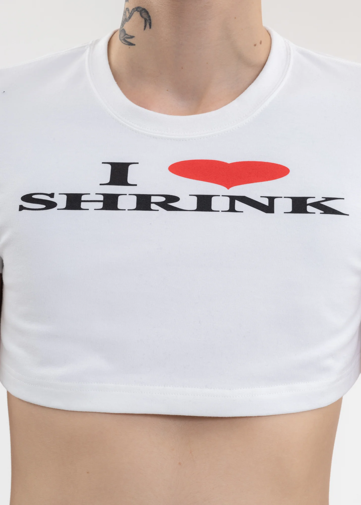 White I ♡ SHRINK T-SHIRT - Image 4