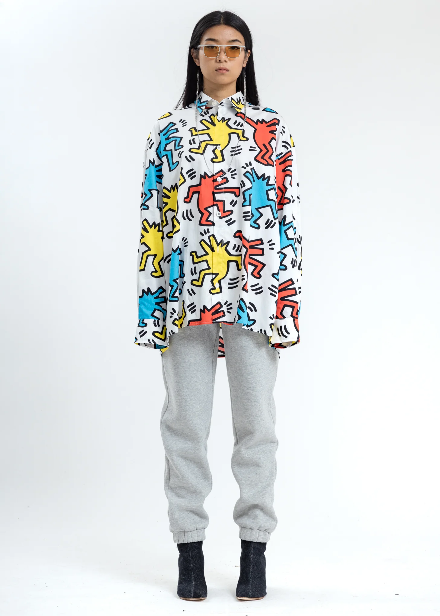 White Illusion Keith Haring Shirt - Image 6