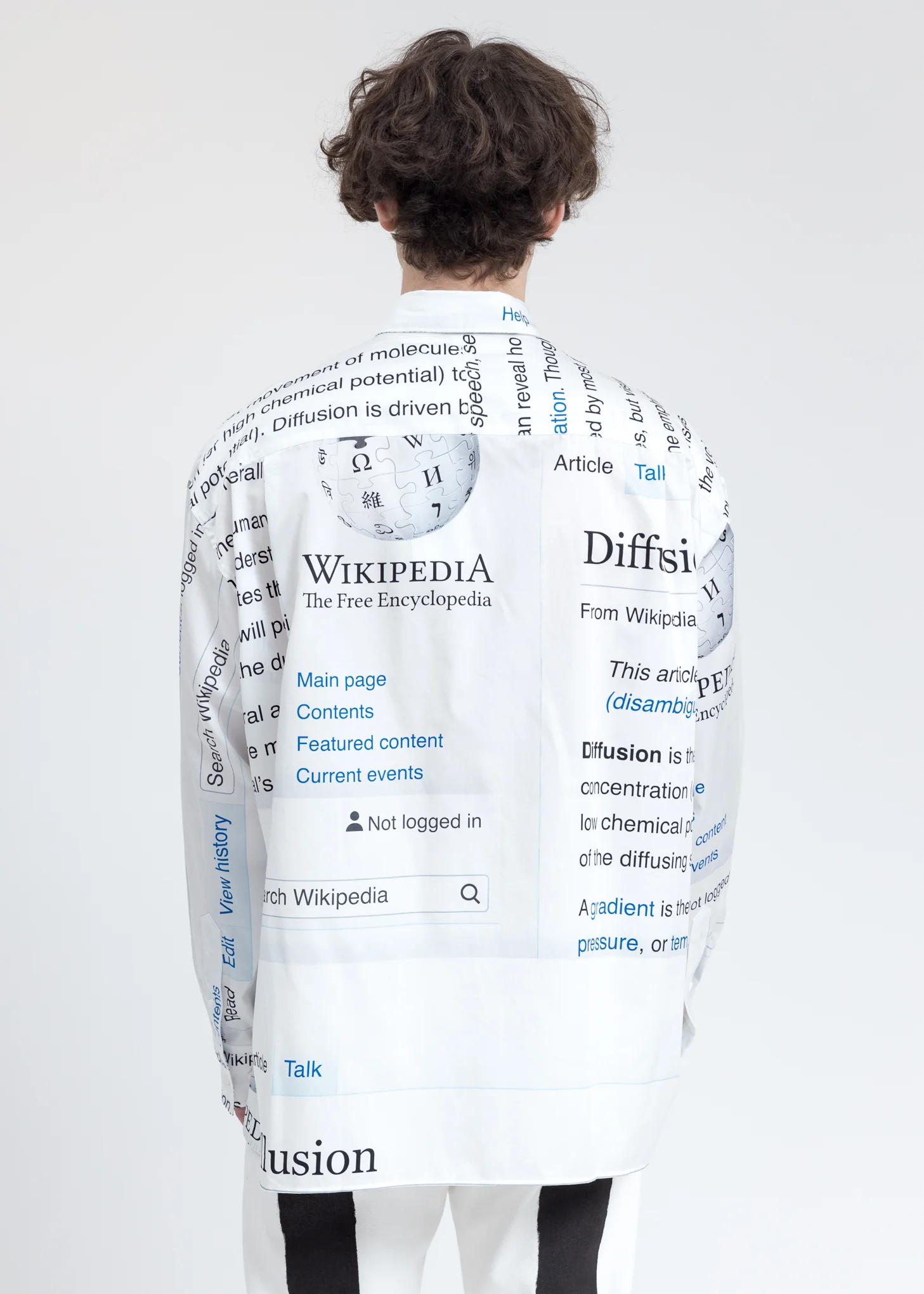 White Illusion Wikipedia Shirt - Image 2