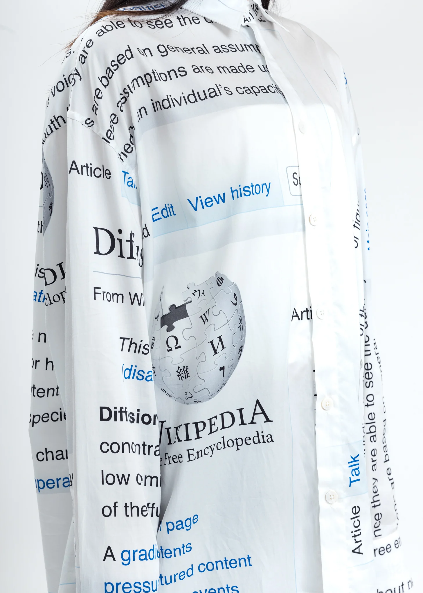 White Illusion Wikipedia Shirt - Image 4