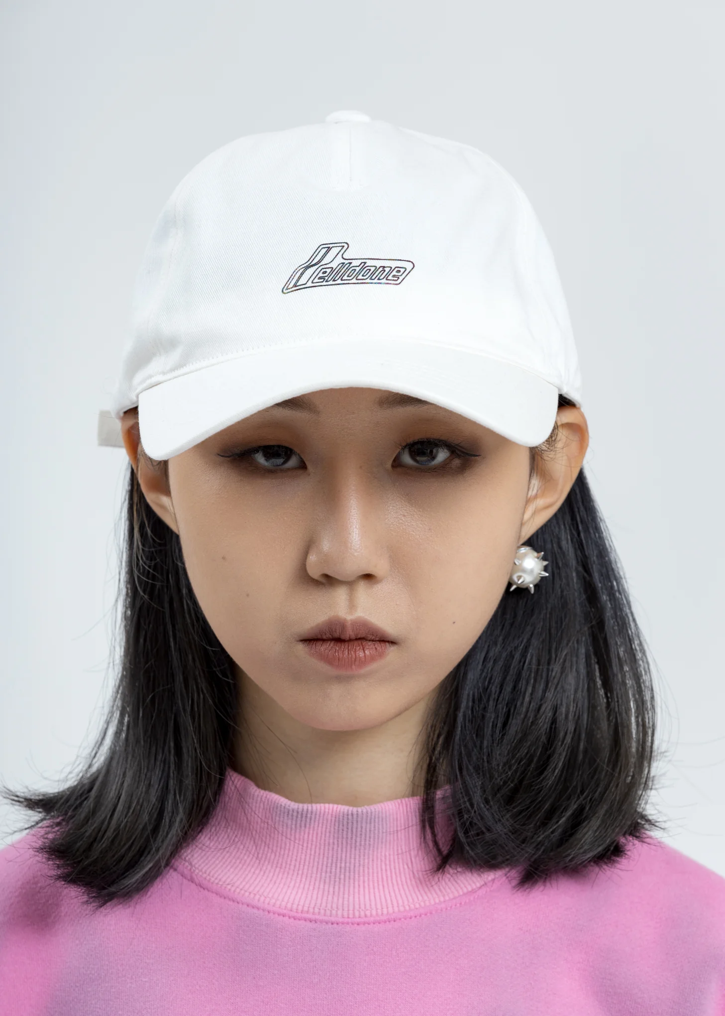 White Iridescent Logo Cap