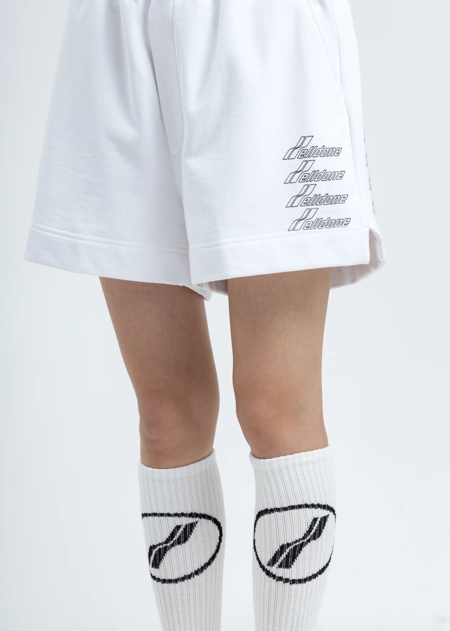 White Iridescent Logo Shorts - Image 2
