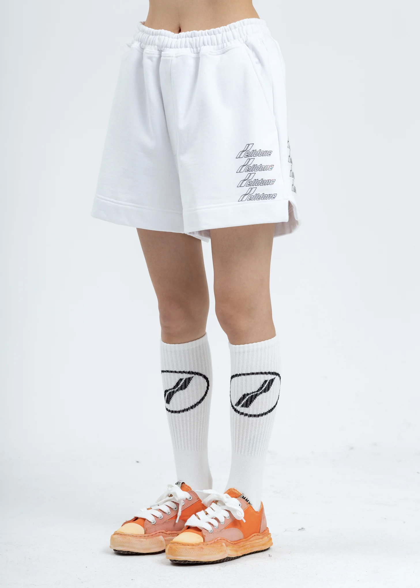 White Iridescent Logo Shorts - Image 3