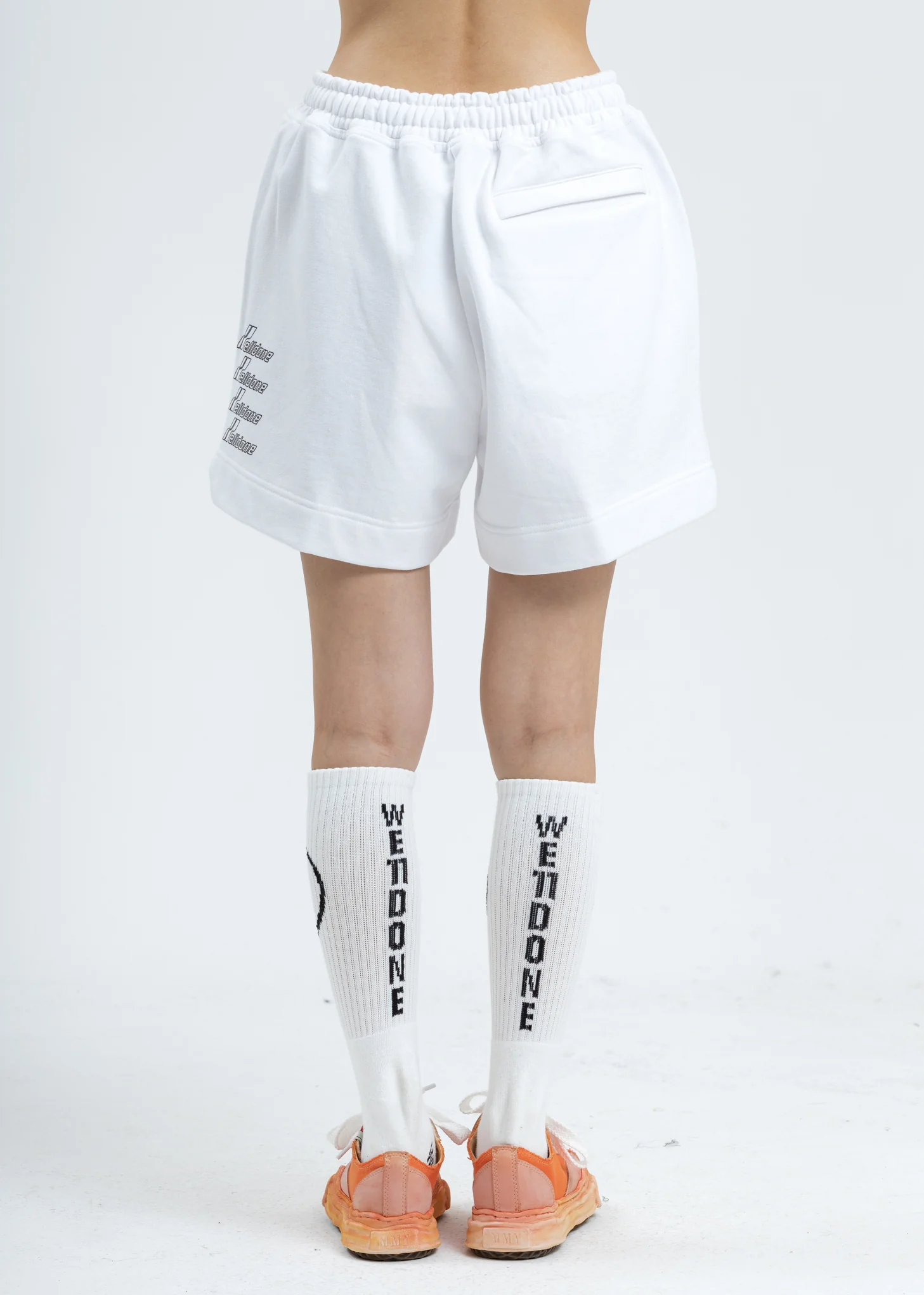 White Iridescent Logo Shorts - Image 4