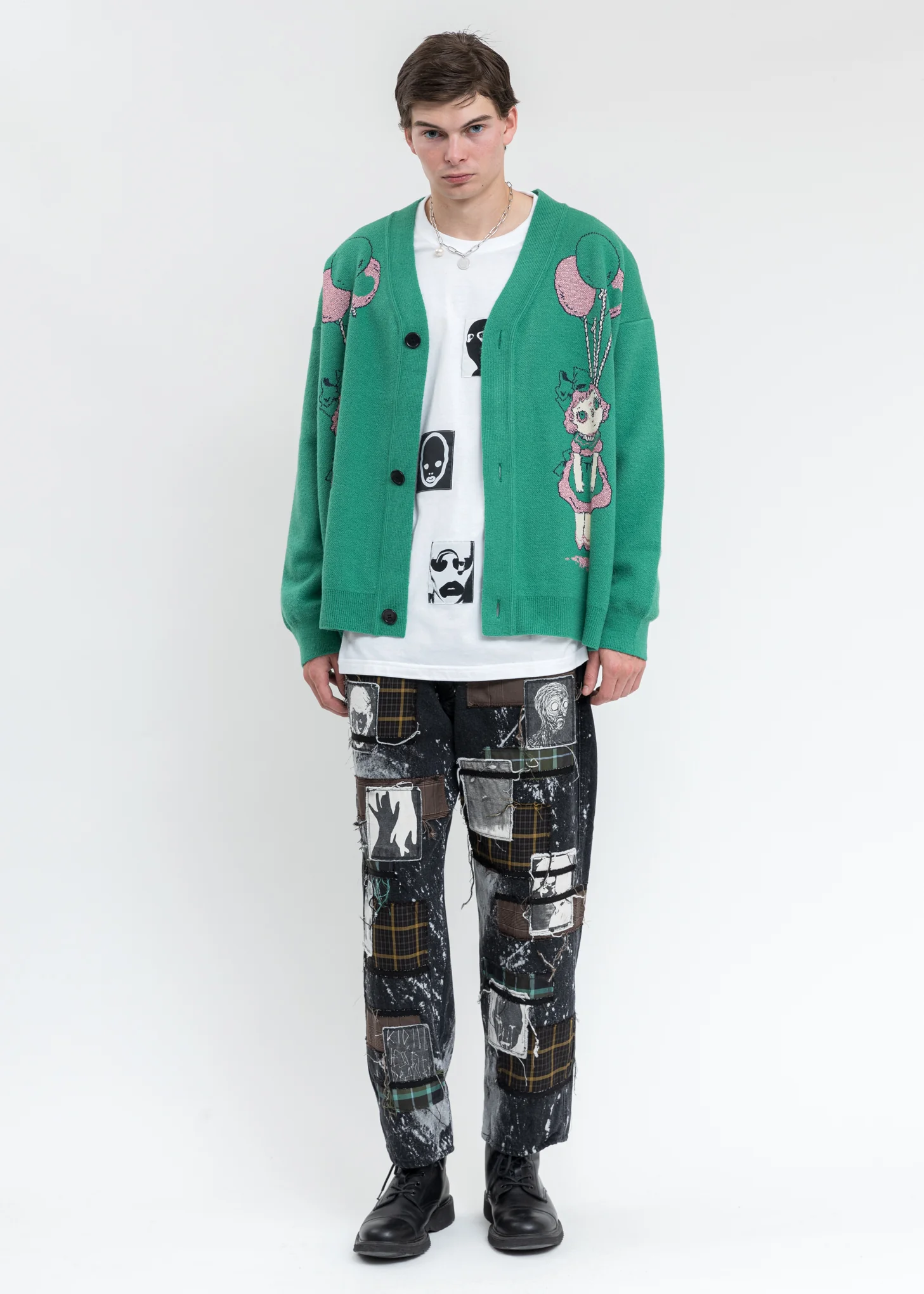 White Jesse Patch Long Sleeves T-Shirt - Image 7
