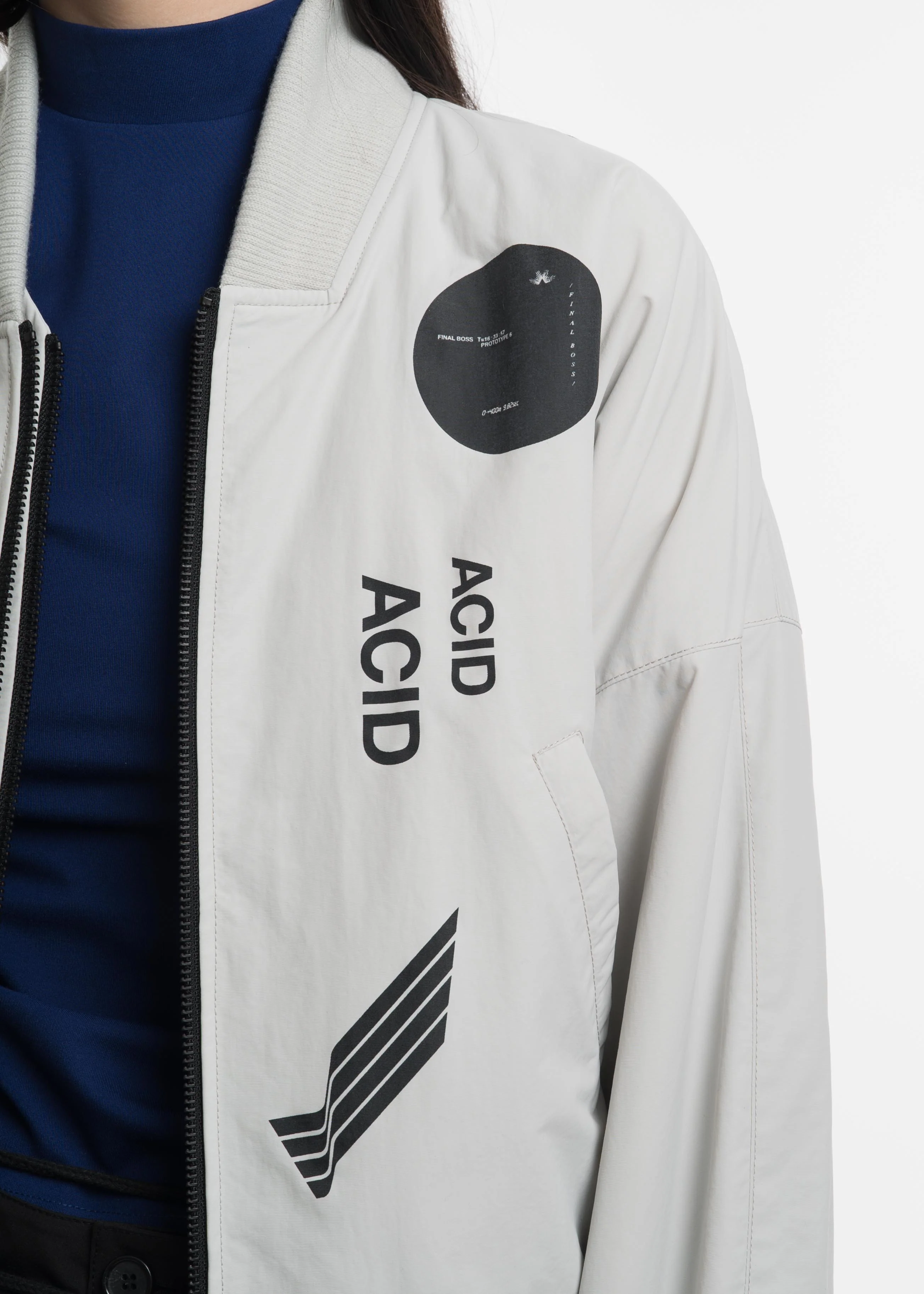 Grey Kaneda Bomber Jacket - Image 6