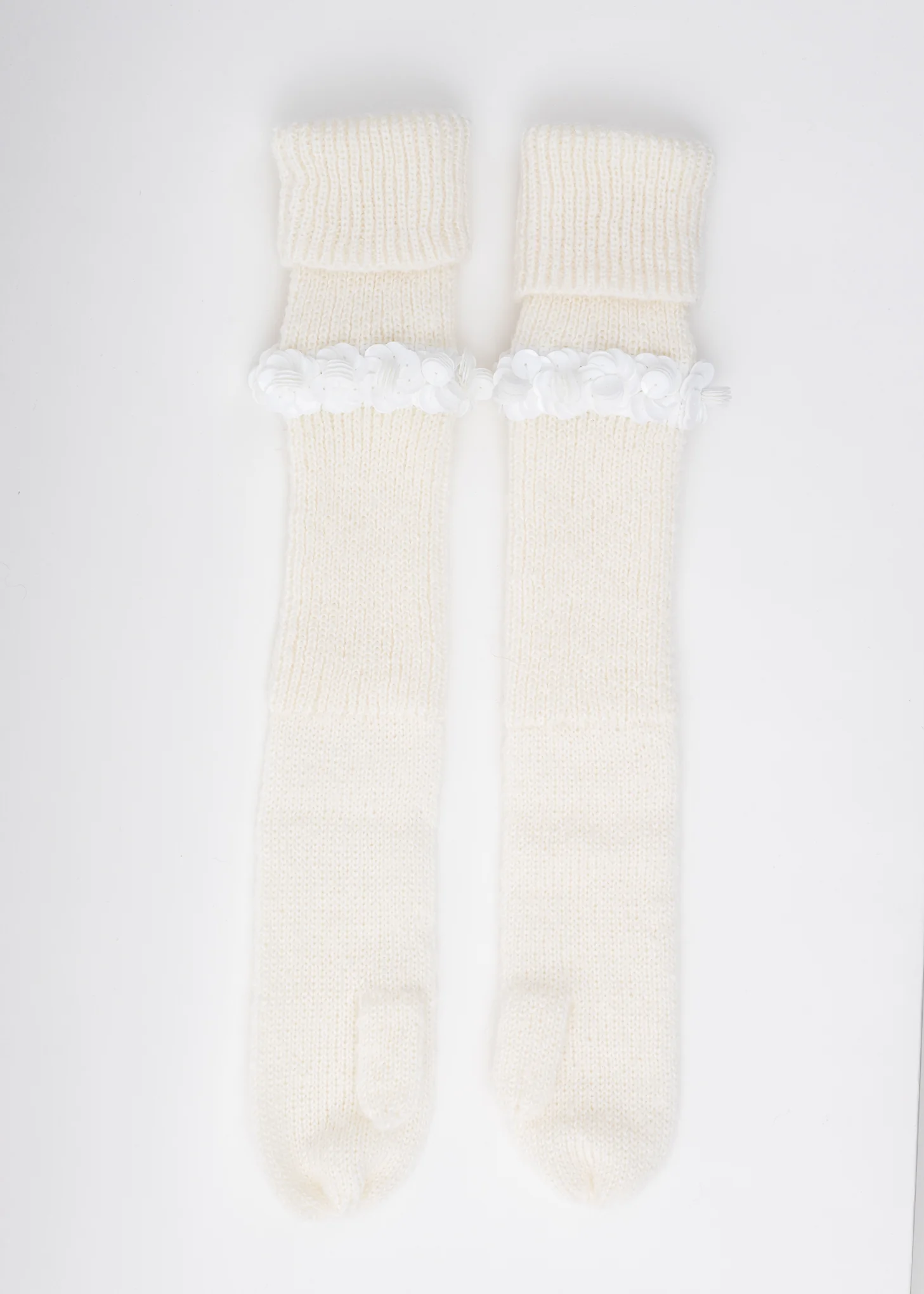White Knit Gloves - Image 6
