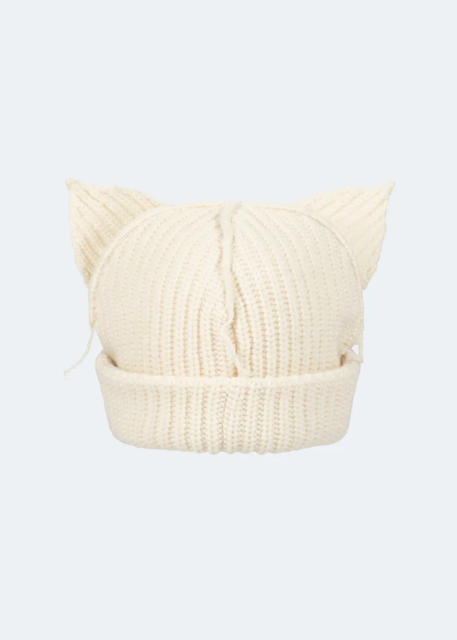 ECRU CHUNKY EARS BEANIE - Image 2