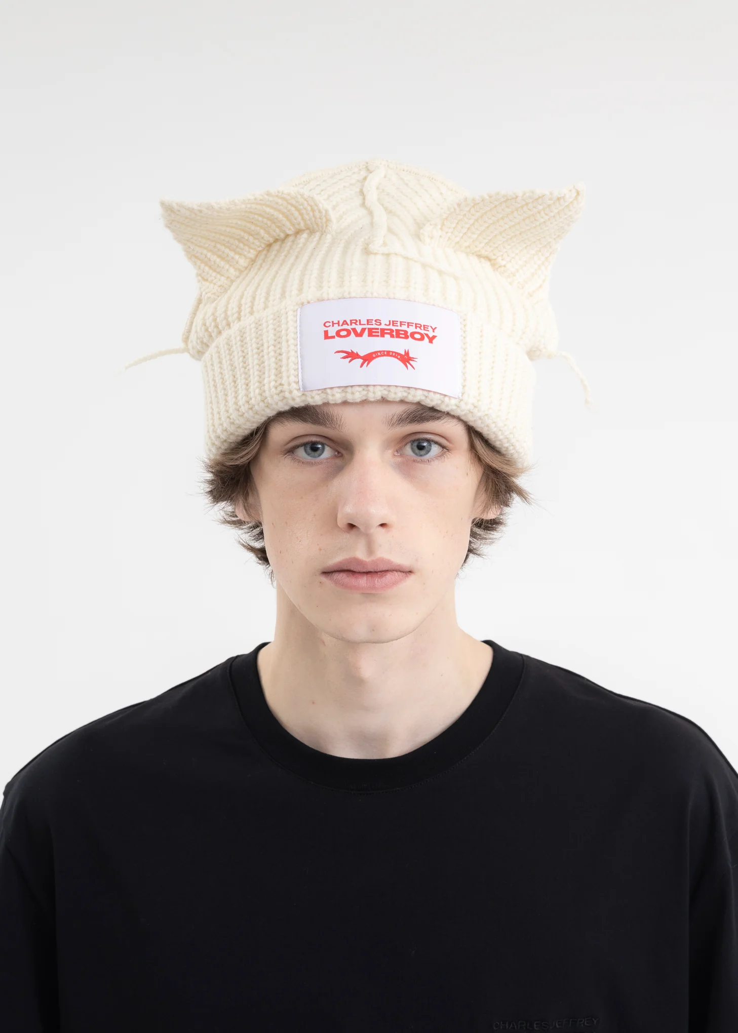 ECRU CHUNKY EARS BEANIE - Image 3