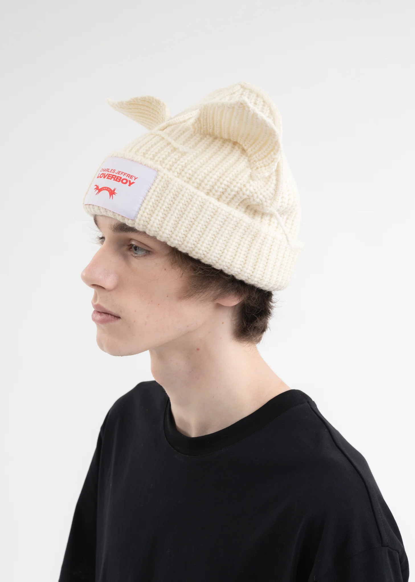 ECRU CHUNKY EARS BEANIE - Image 4
