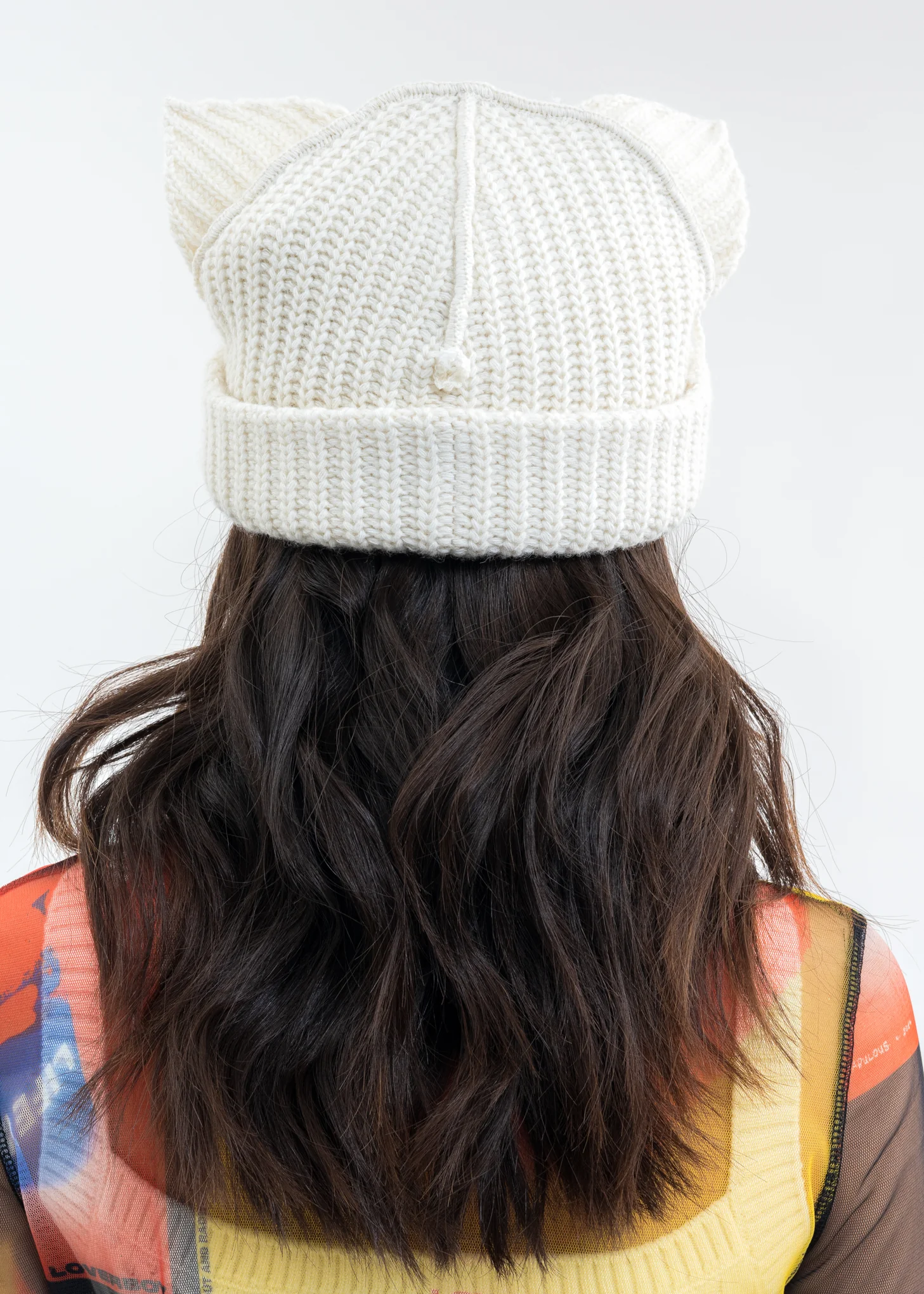 ECRU CHUNKY EARS BEANIE - Image 9