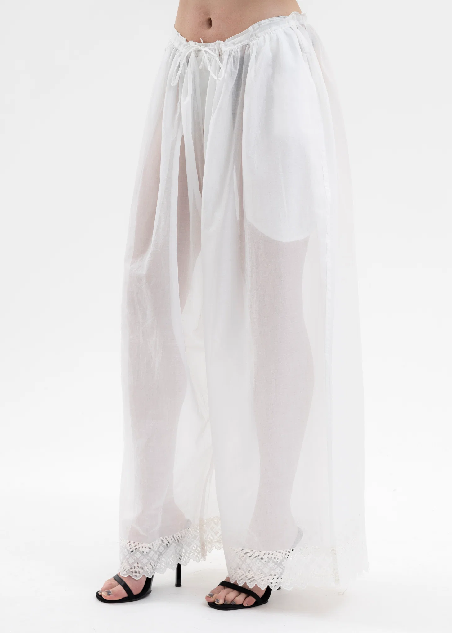 White Lace Judo Pants - Image 2