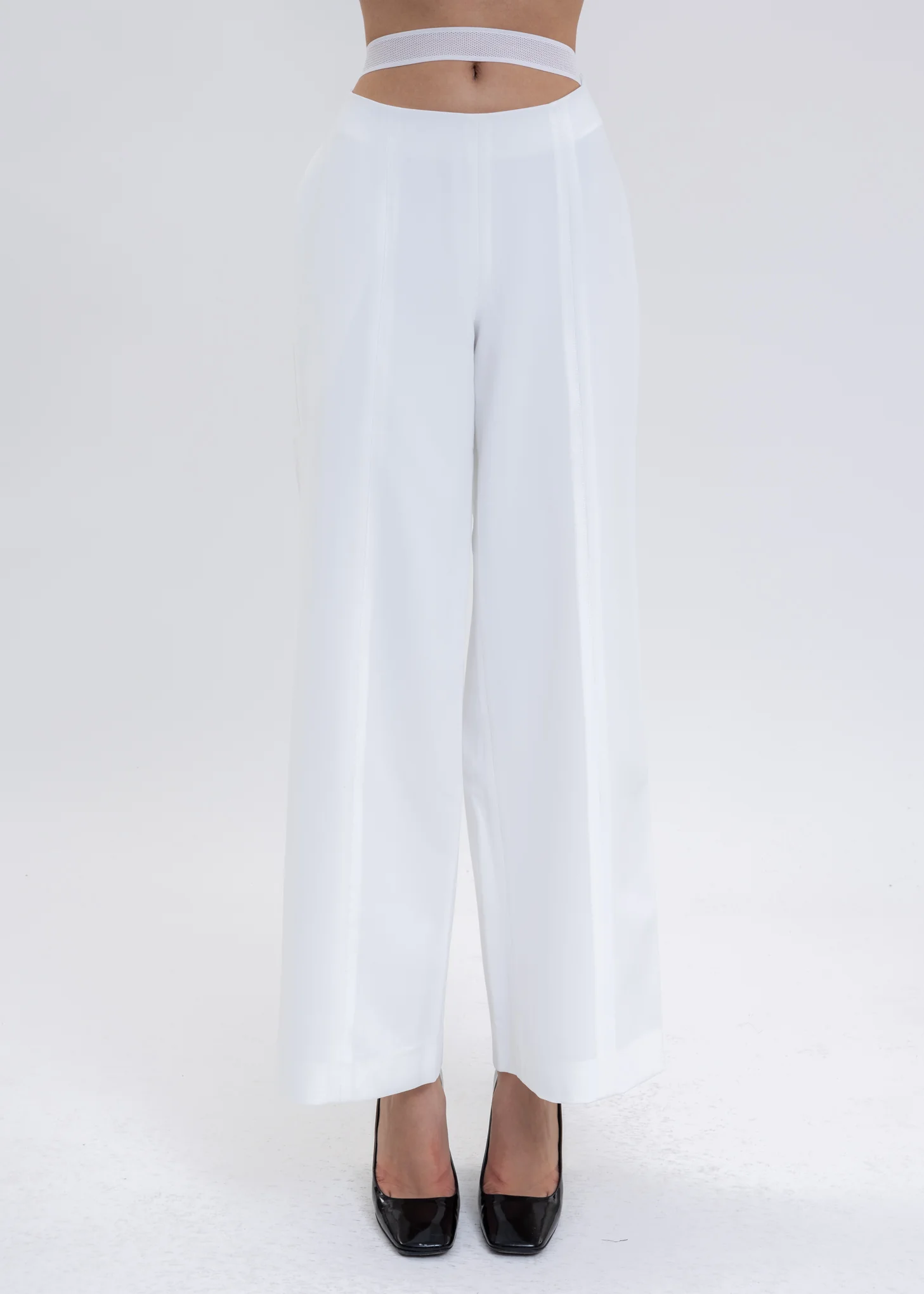 White Lace Wide Pants - Image 3