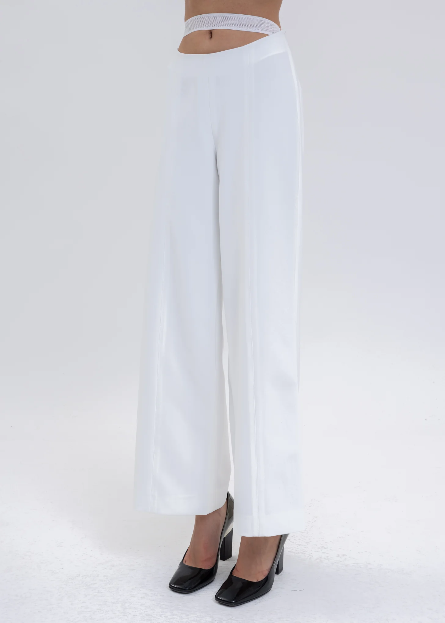 White Lace Wide Pants - Image 4