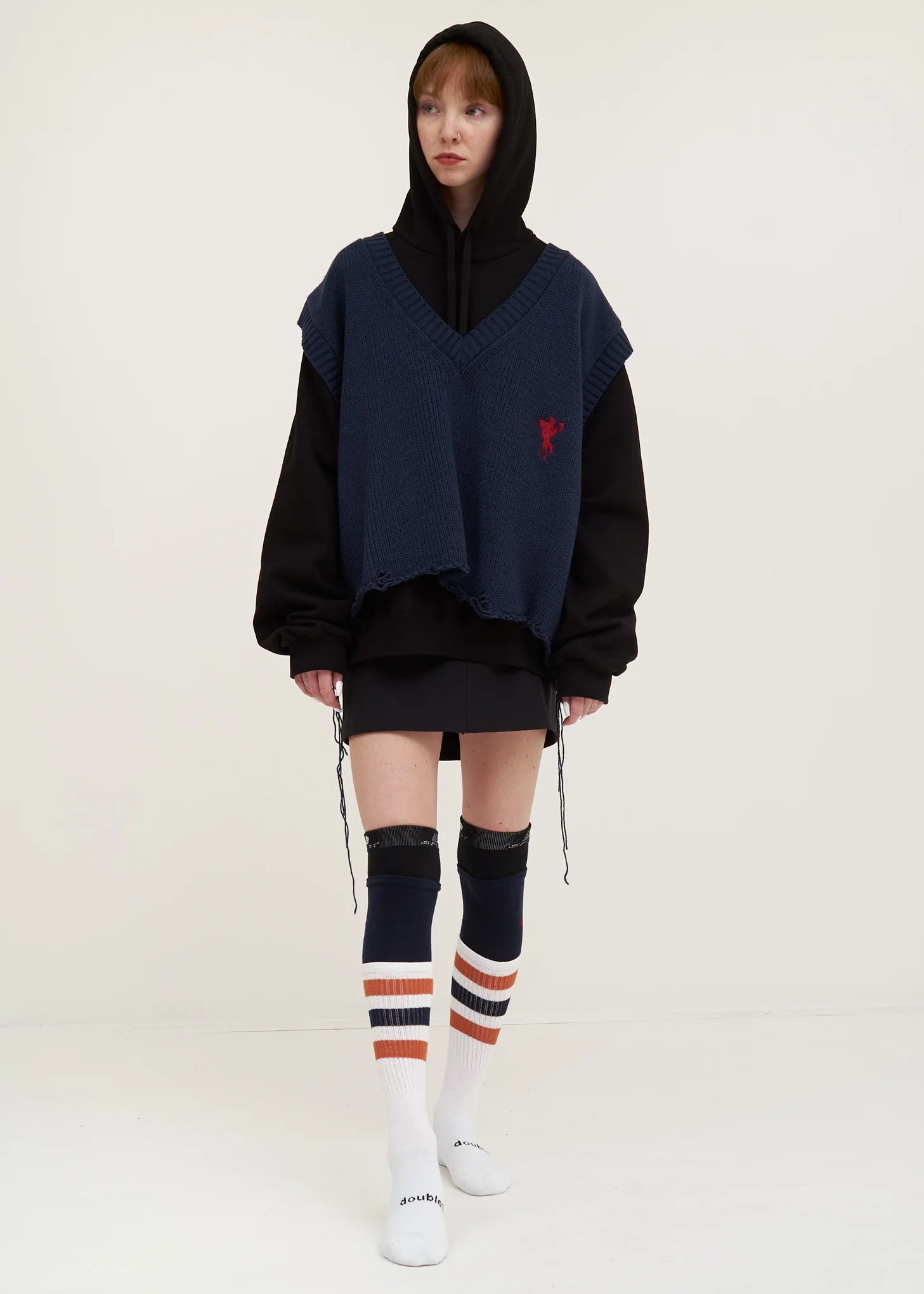 White Layered Border Socks - Image 2