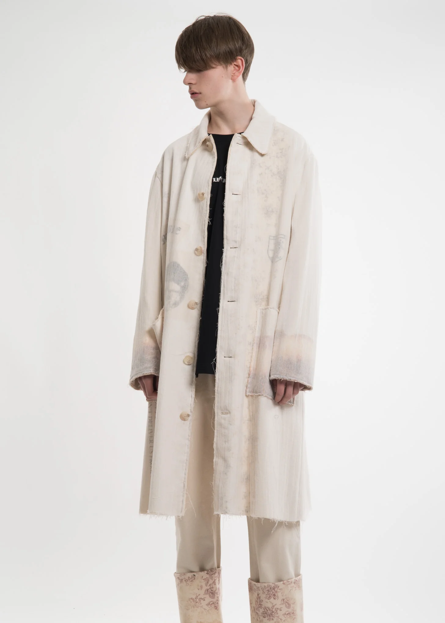 White Layered Lab Coat - Image 3