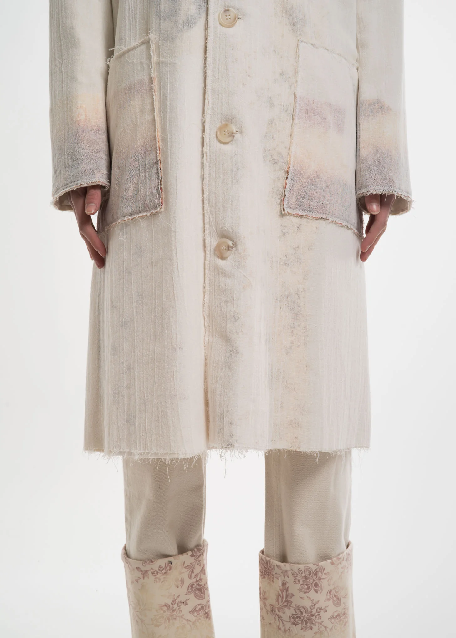 White Layered Lab Coat - Image 6