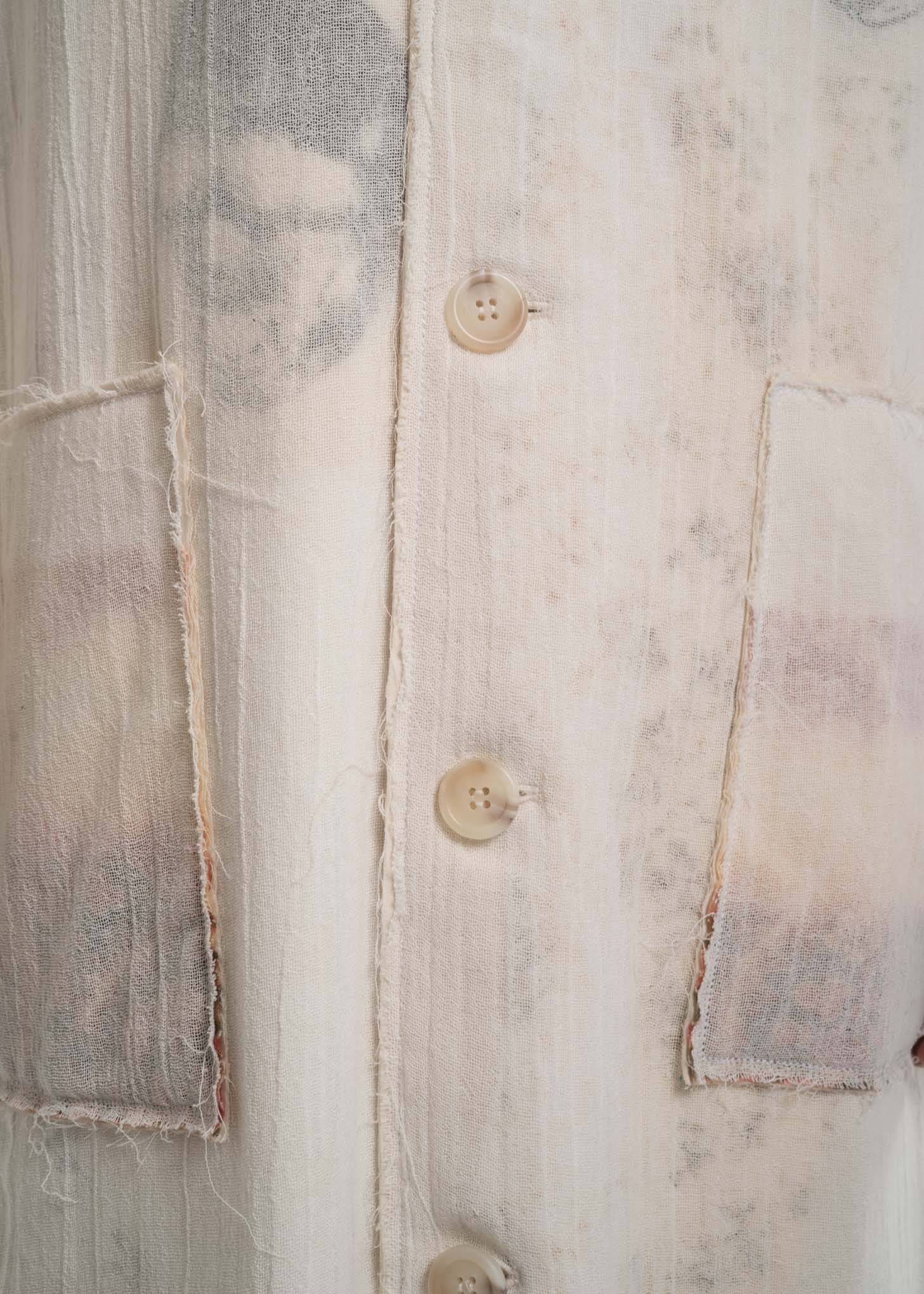 White Layered Lab Coat - Image 7