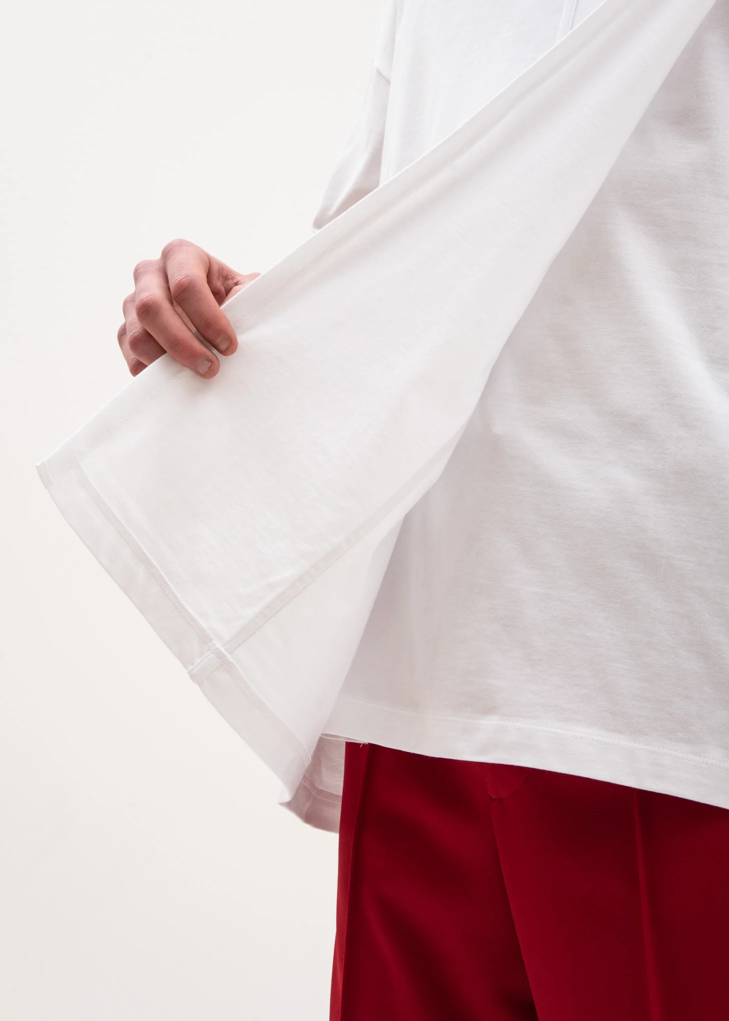 White Layered T-Shirt - Image 3