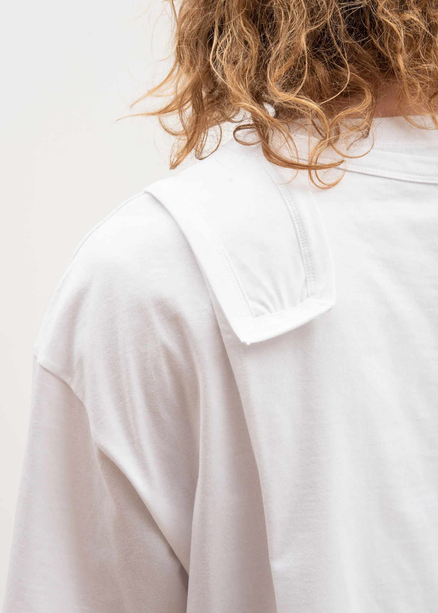 White Layered T-Shirt - Image 4