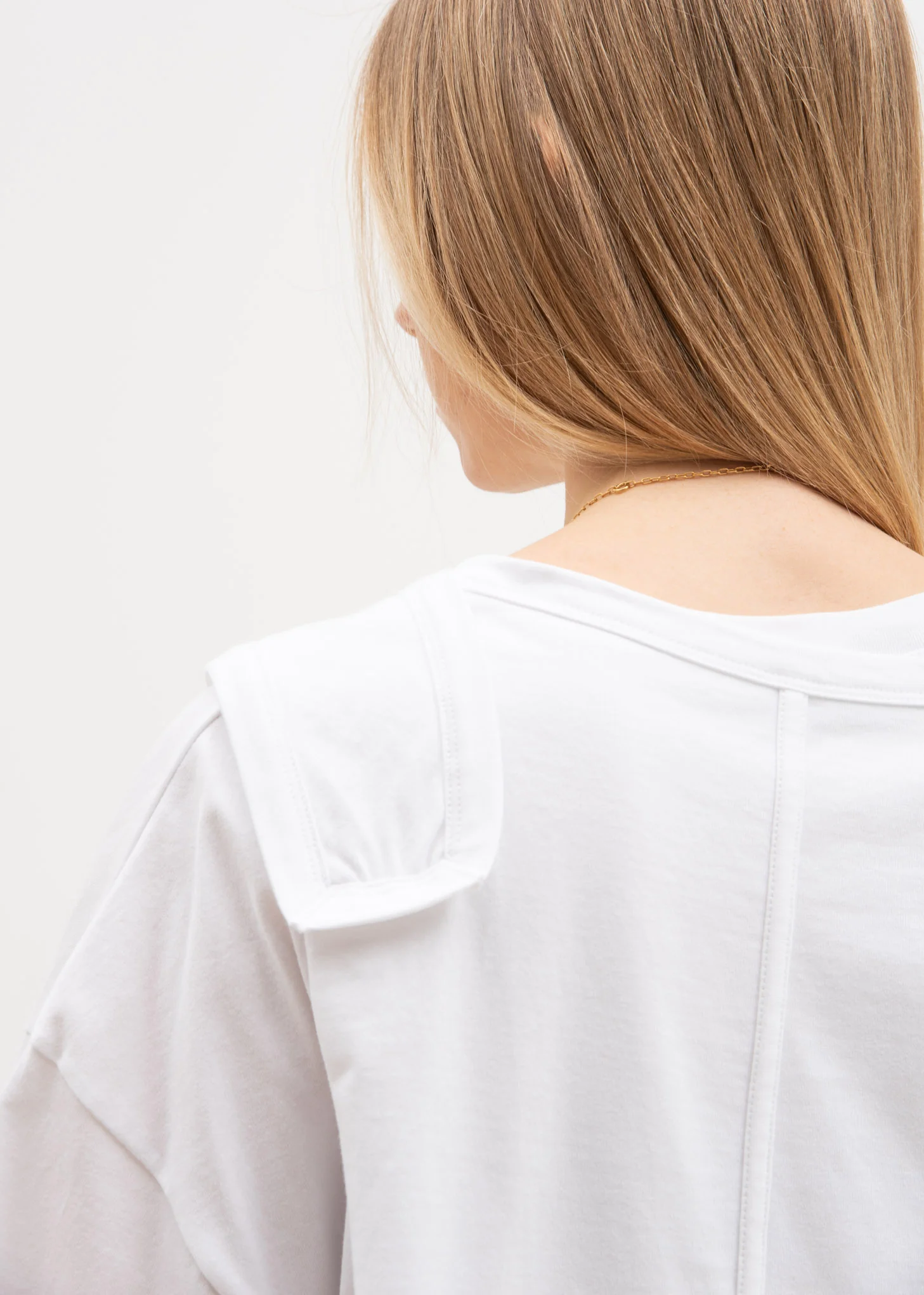 White Layered T-Shirt - Image 5