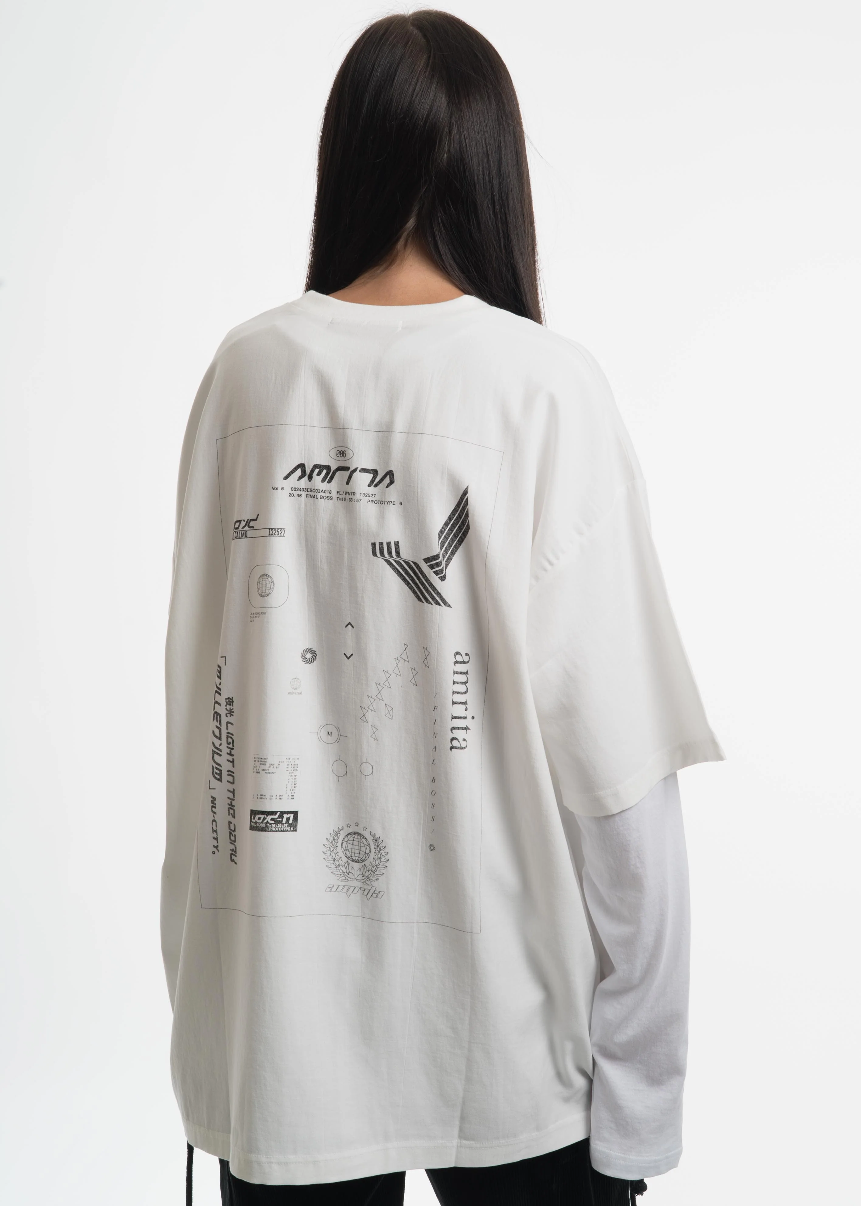 White Layered T-Shirt - Image 2