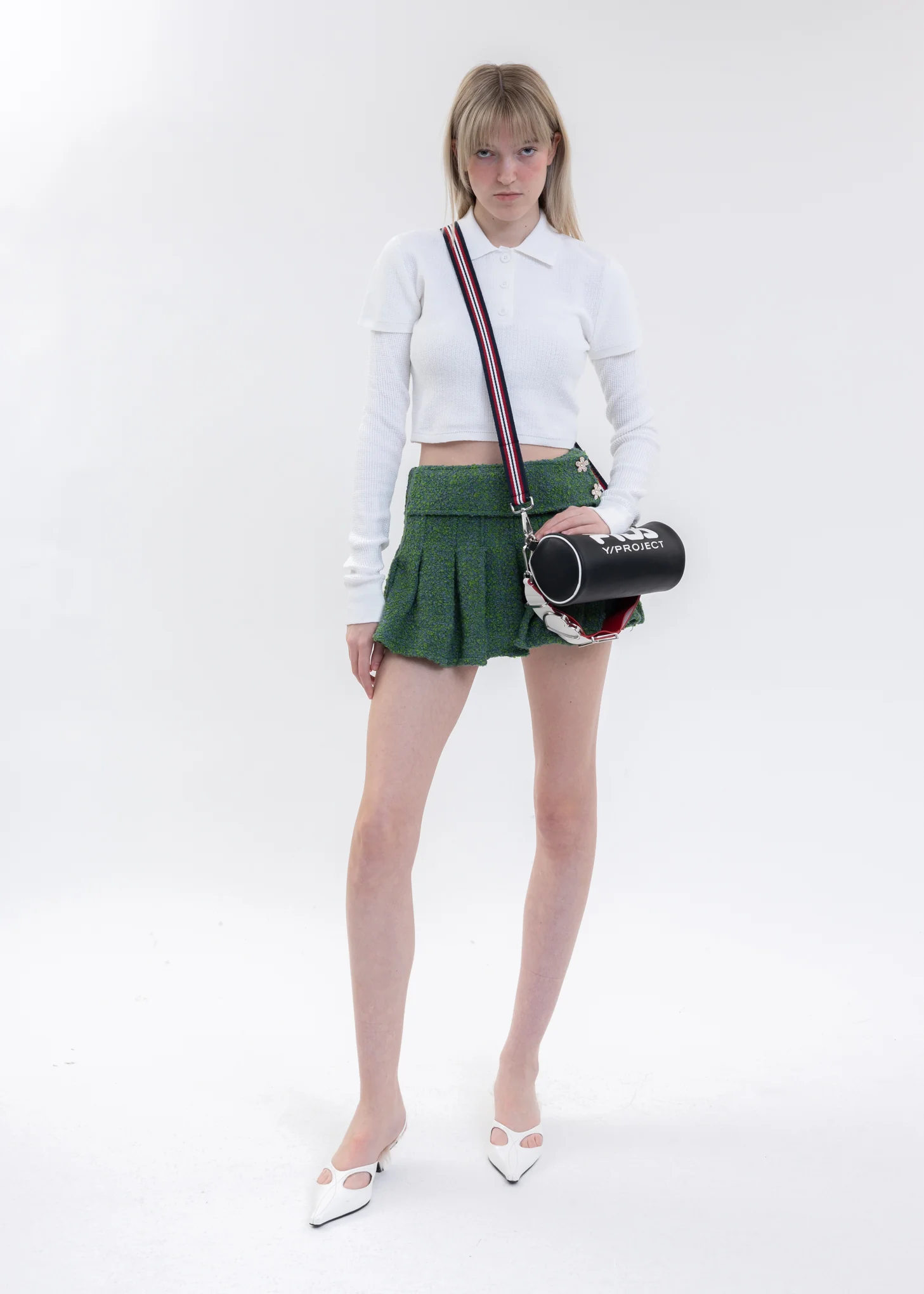 White Layered Thermal Long Sleeve Polo - Image 5