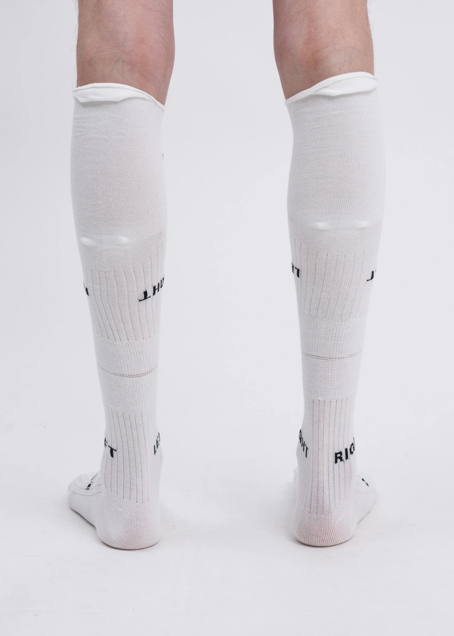 White "Left And Right" High Socks - Image 3