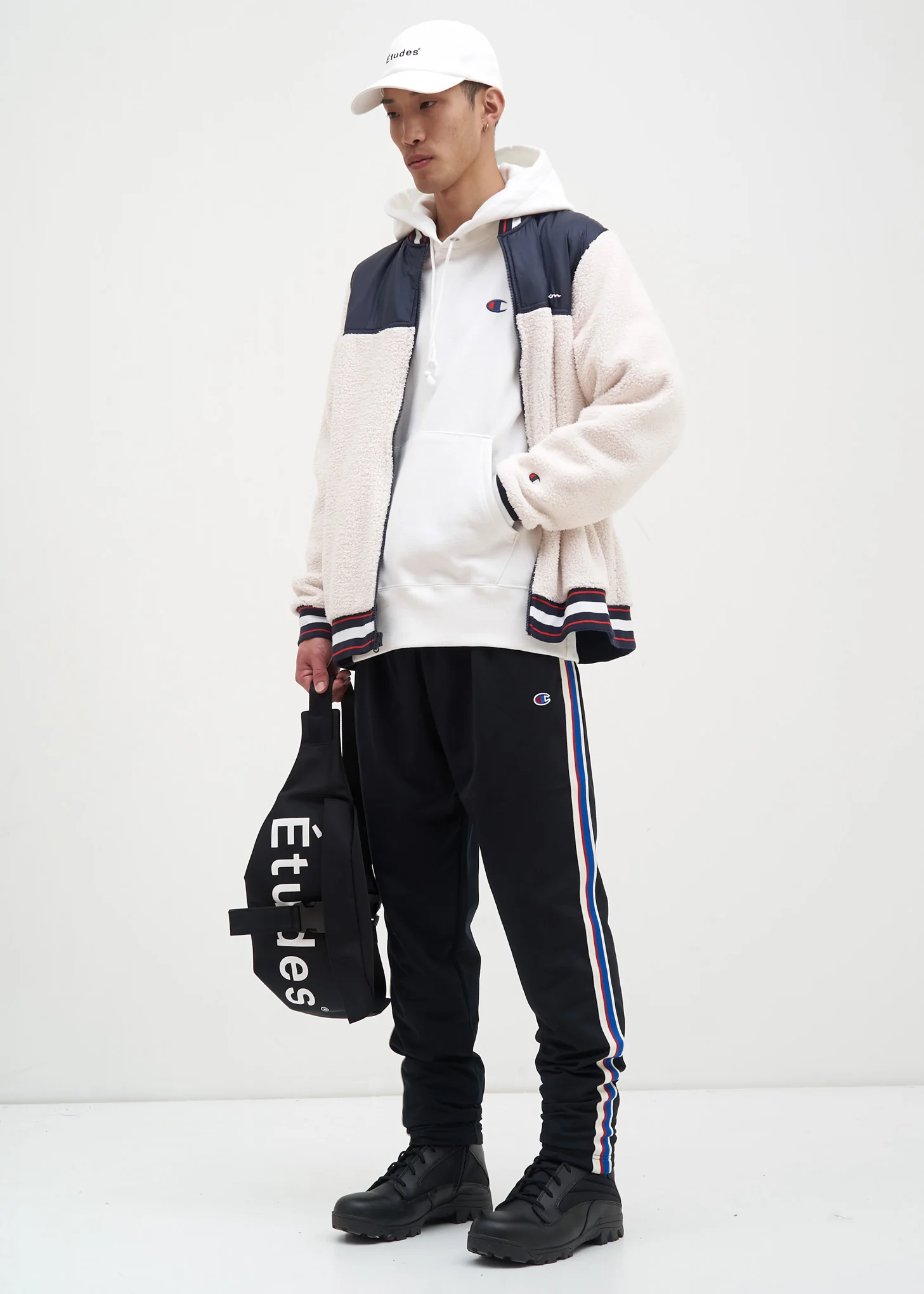 White Left Chest "C" Logo Hoodie - Image 2
