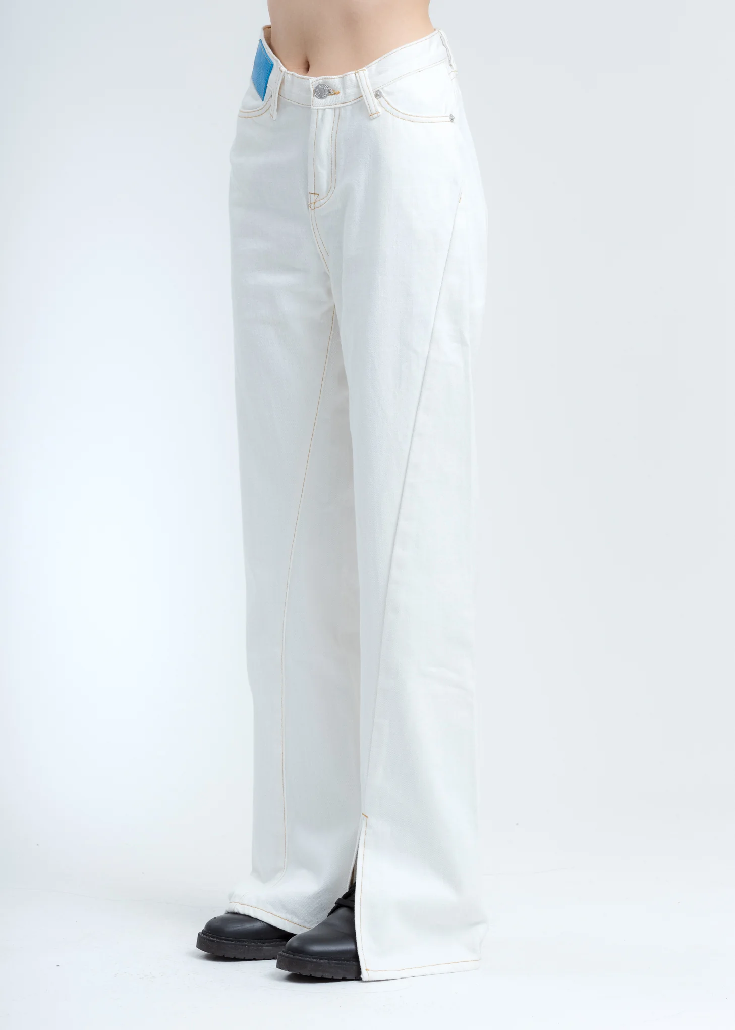 White Lizard Patch Denim Jean - Image 2
