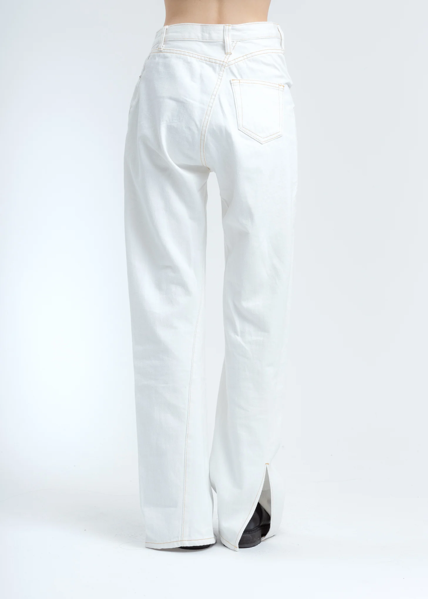 White Lizard Patch Denim Jean - Image 4