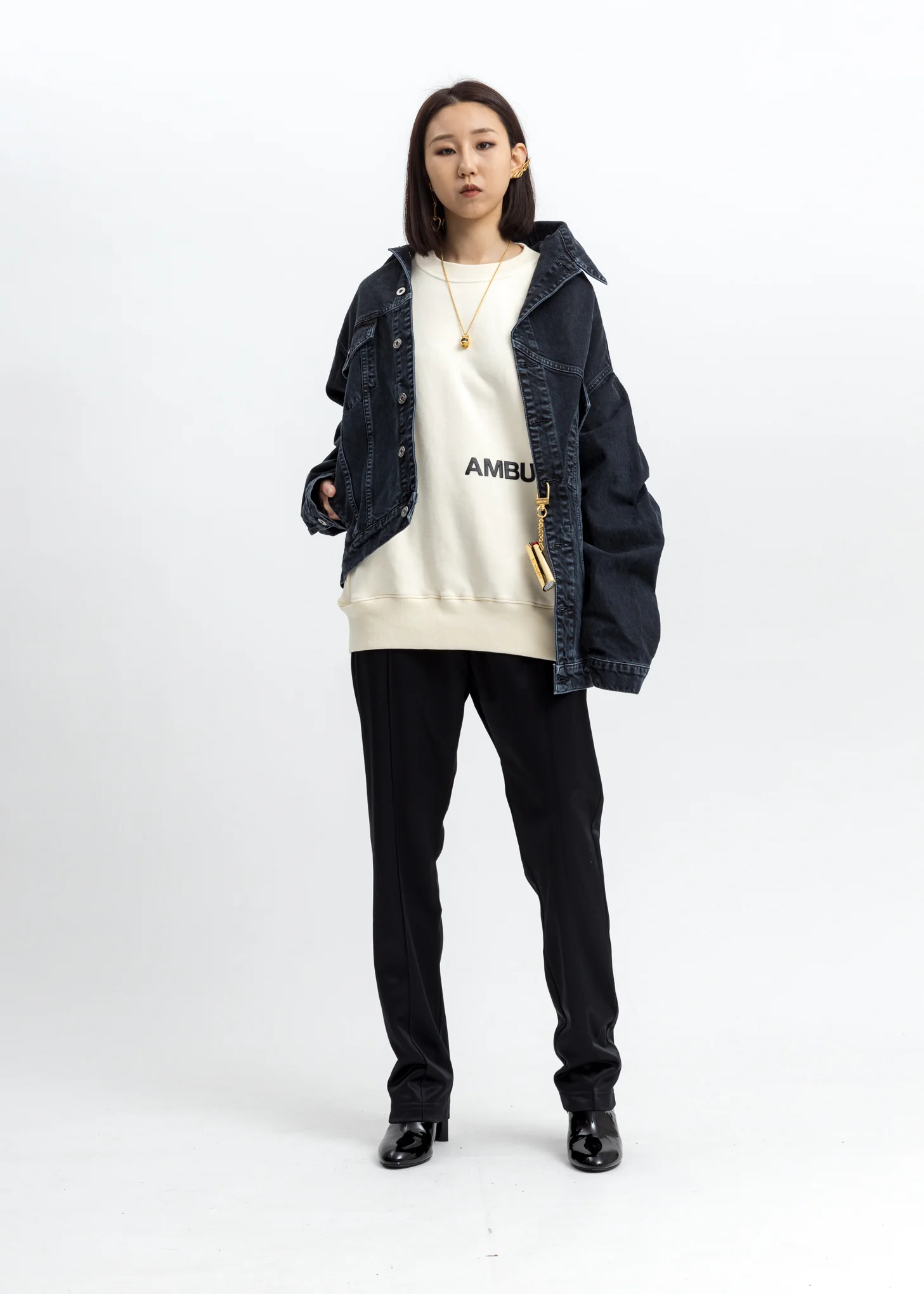 White Logo Crewneck Sweater - Image 4