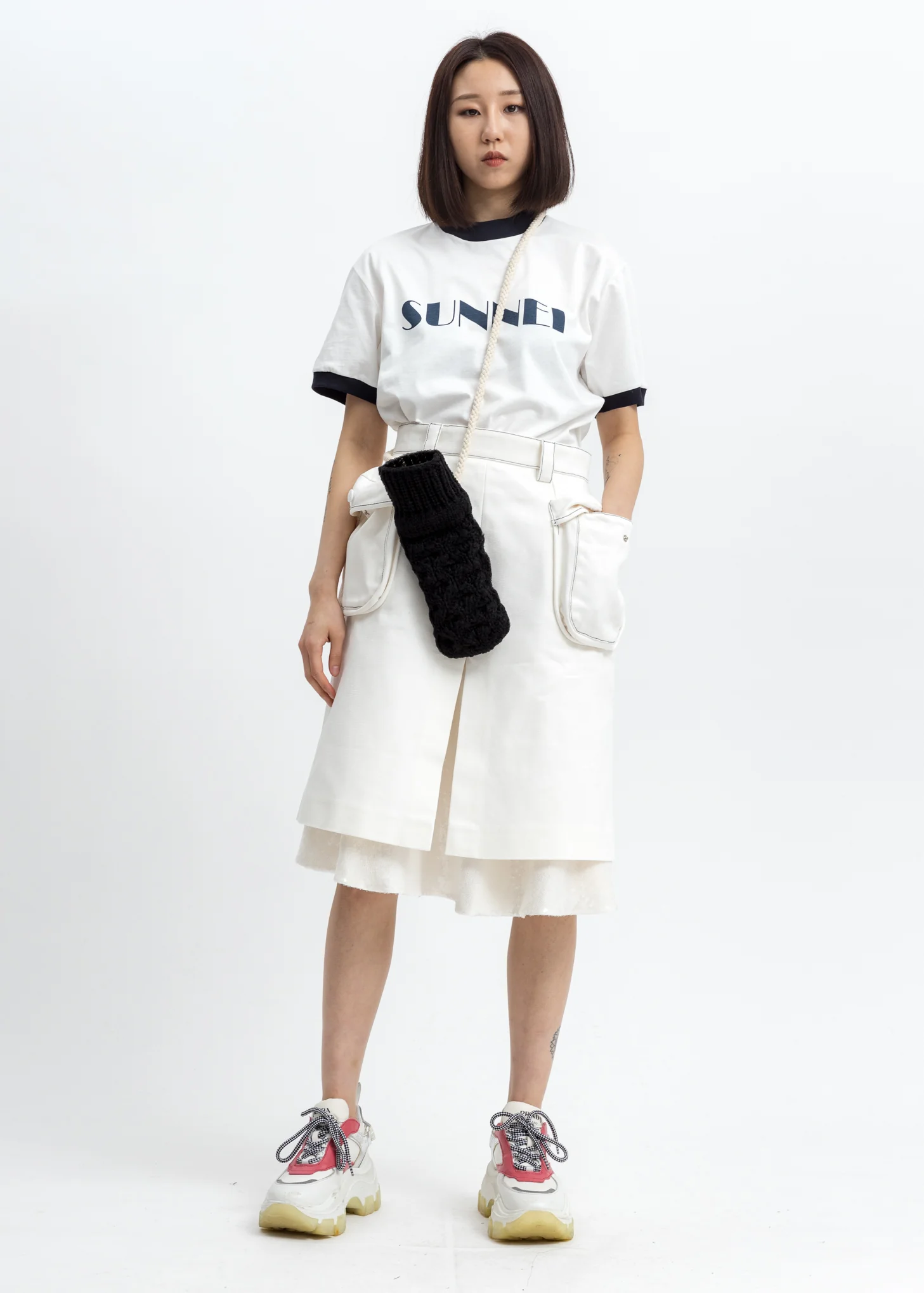 White Logo Hem T-Shirt - Image 4