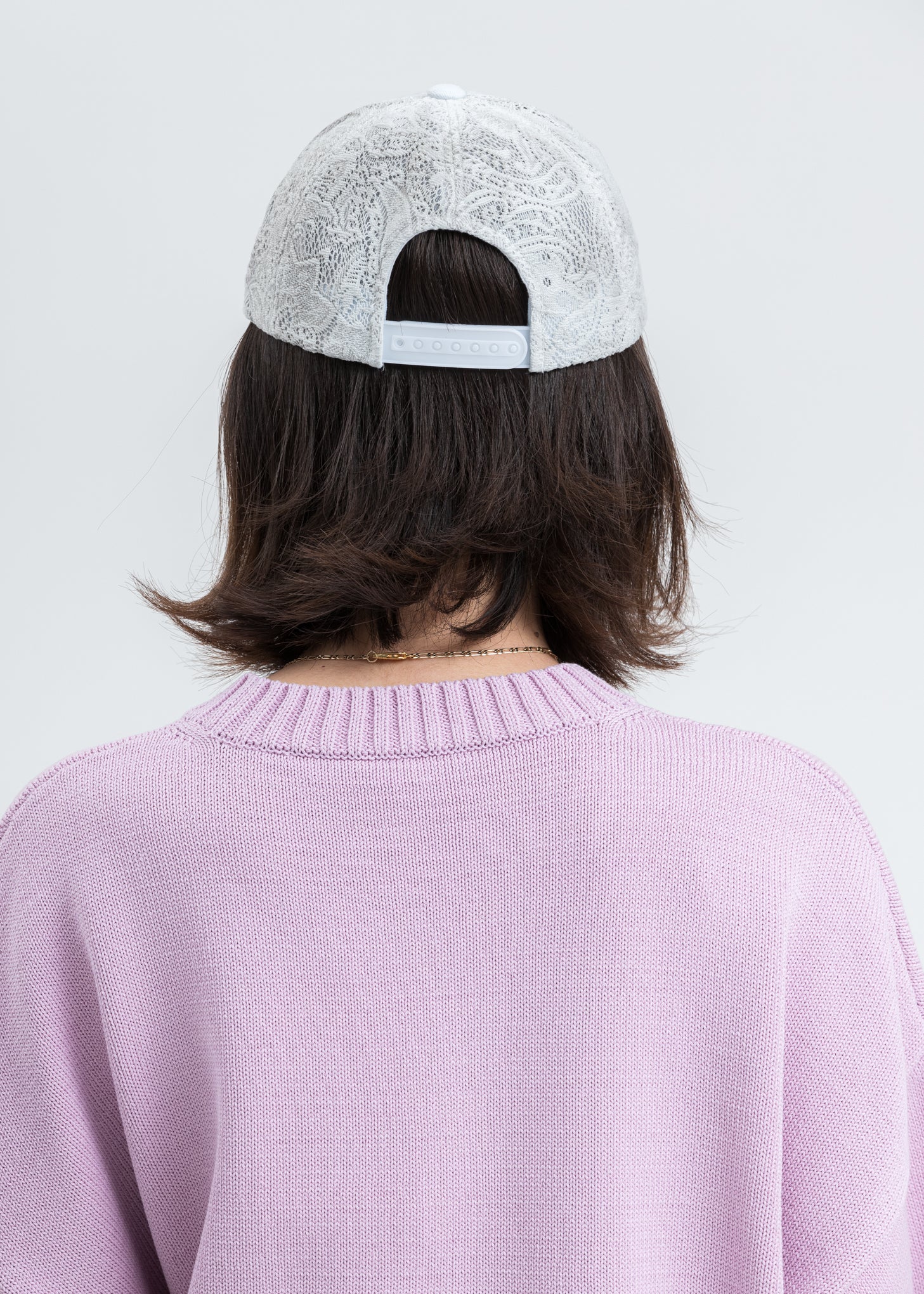 White Logo Lace Cap - Image 2