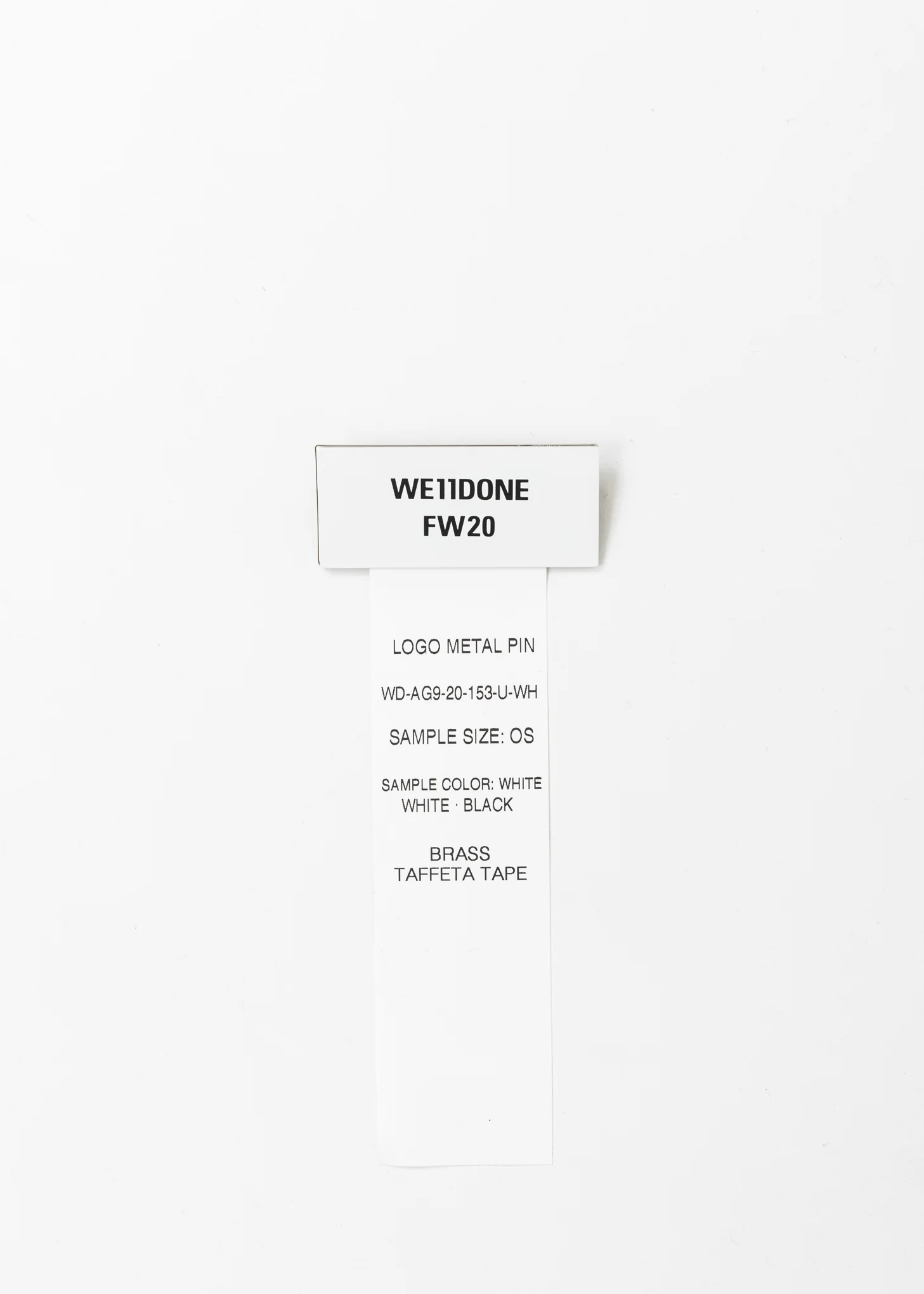 White Logo Metal Pin