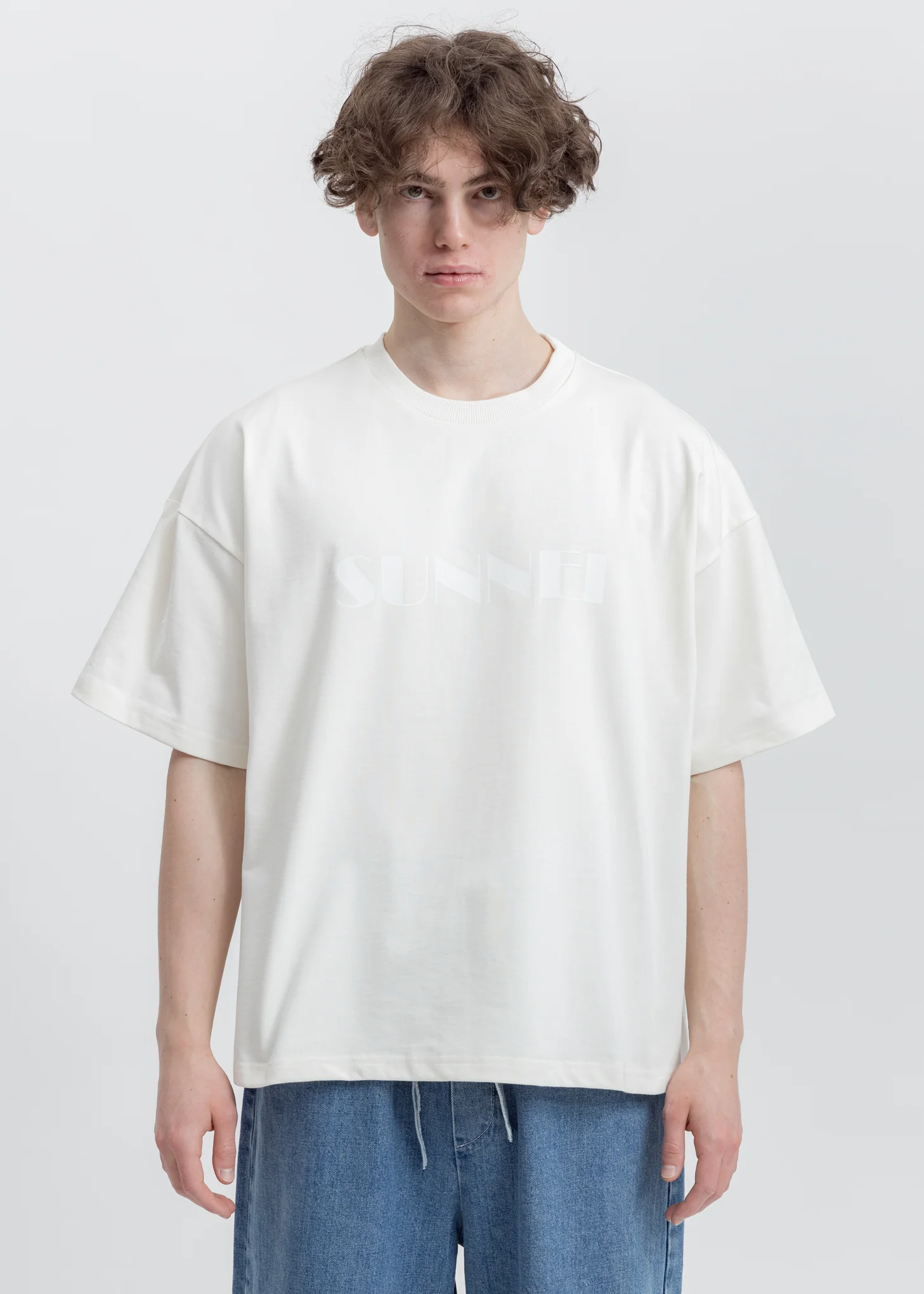 White Logo Oversized T-Shirts