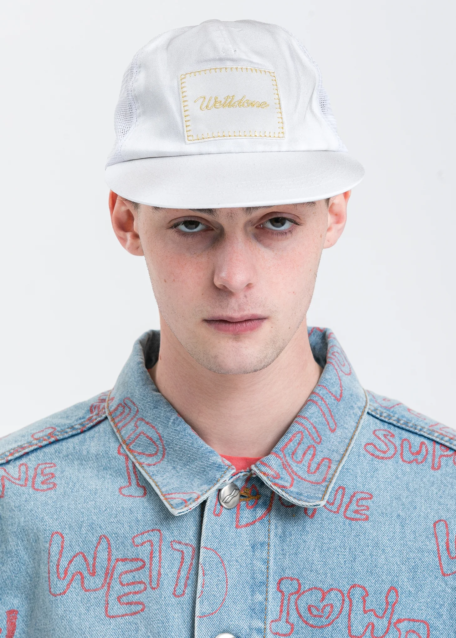 White Logo Patch Unbalanced Cap