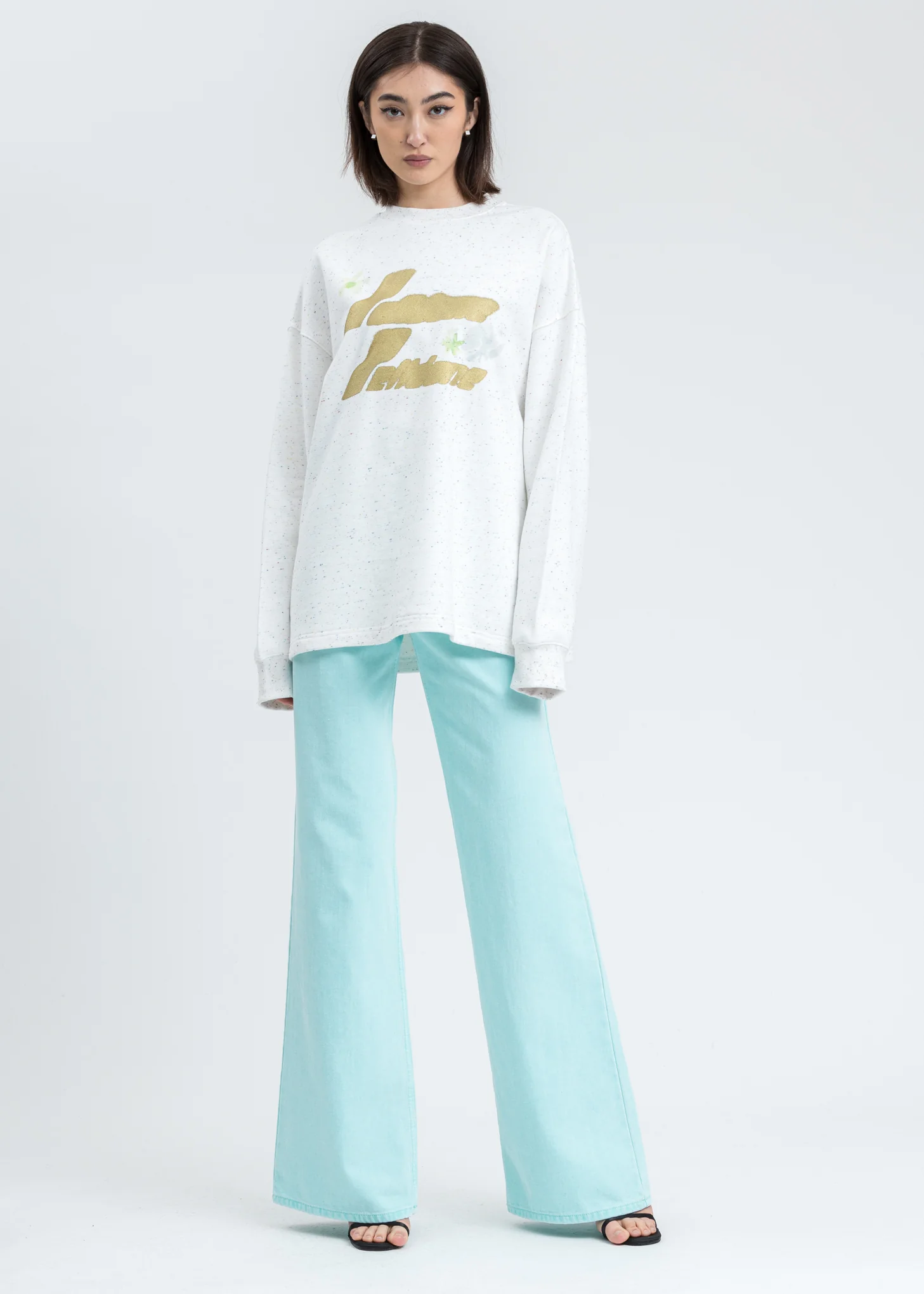 White Logo Print Long Sleeve Shirt - Image 6