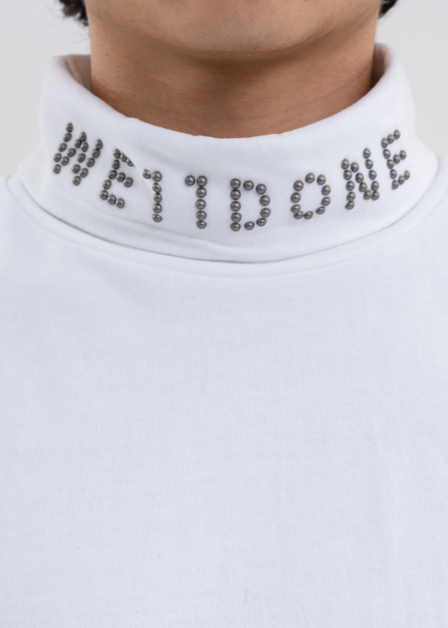 WHITE LOGO ROLL NECK LONG-SLEEVED T-SHIRT - Image 2