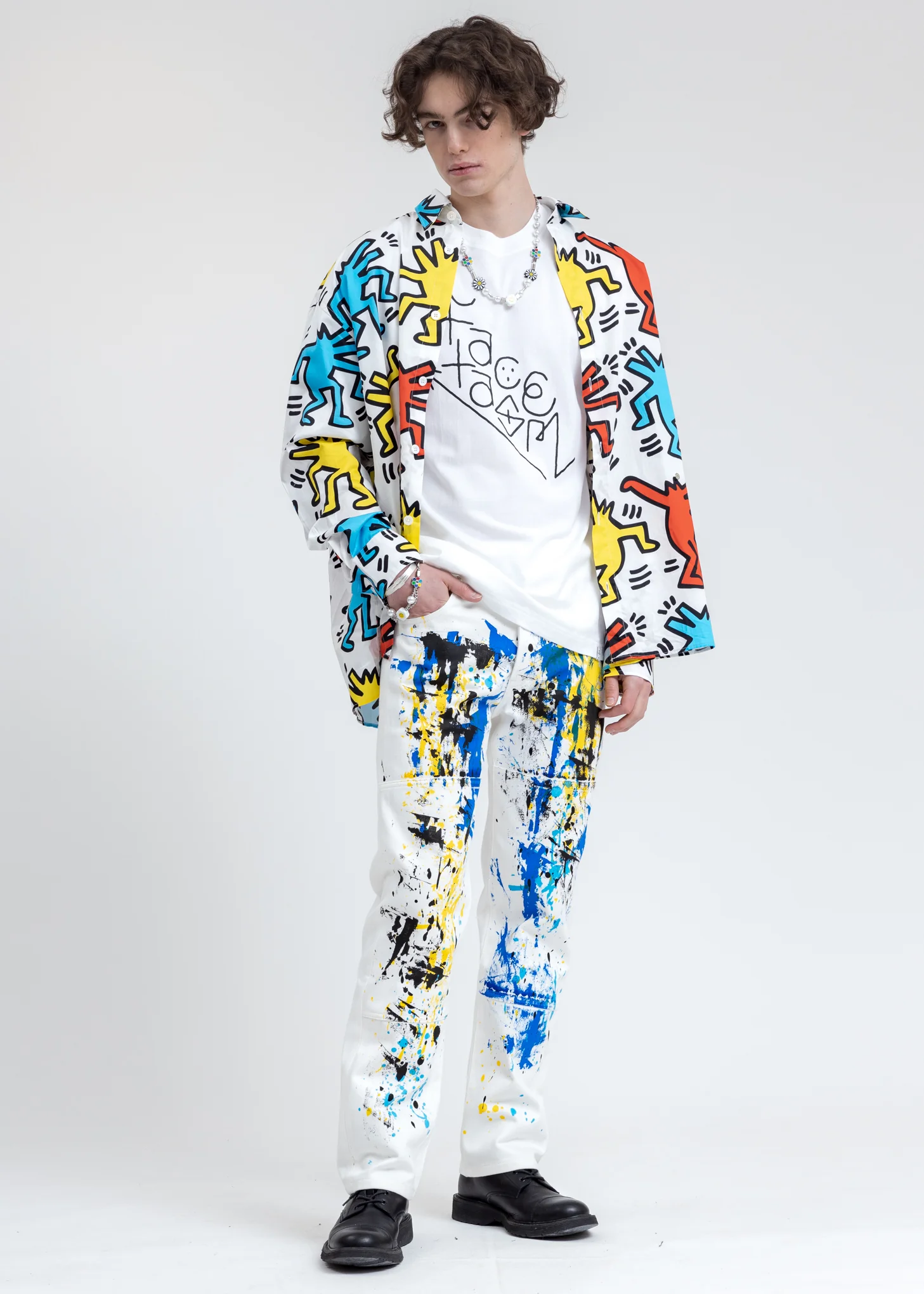 White Logo T-Shirt - Image 5