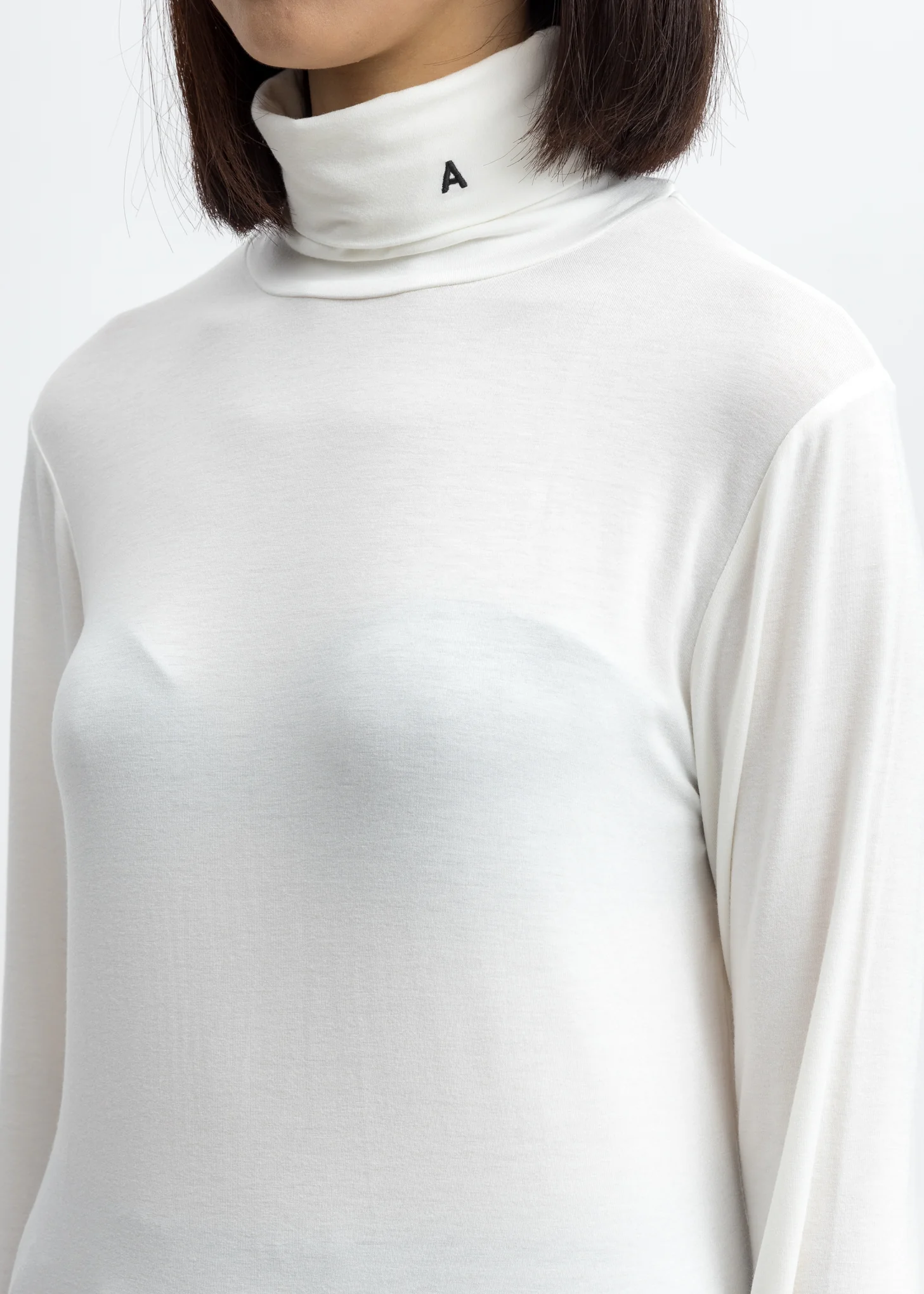 White  Logo Turtleneck - Image 3