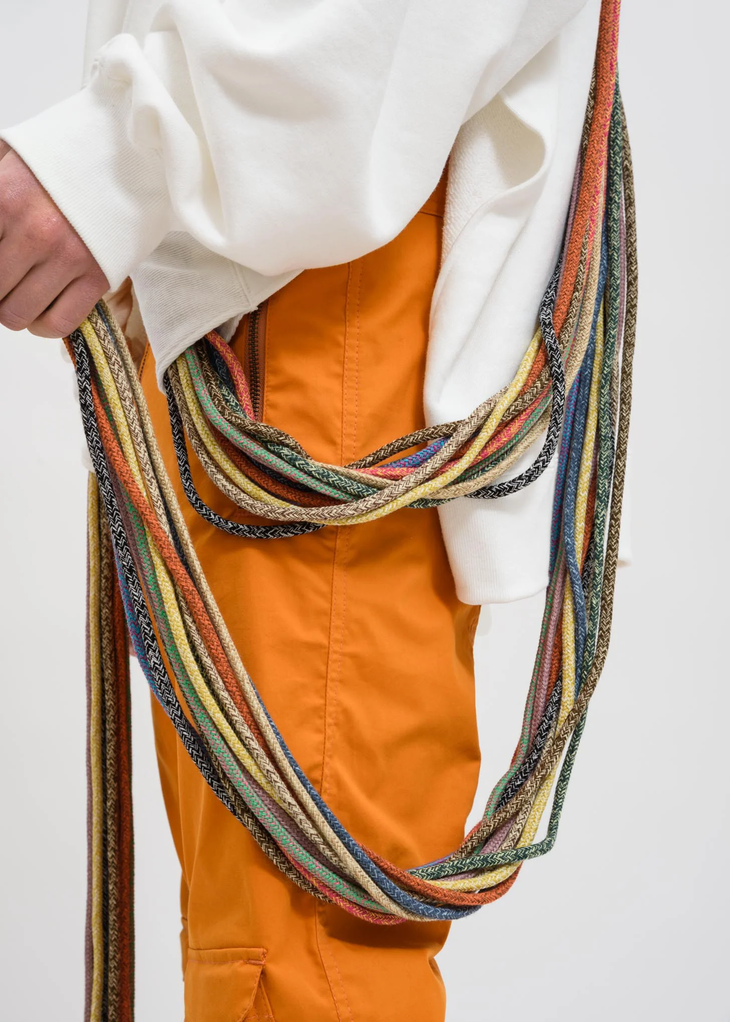 White Long Multi Cord Sweater - Image 6