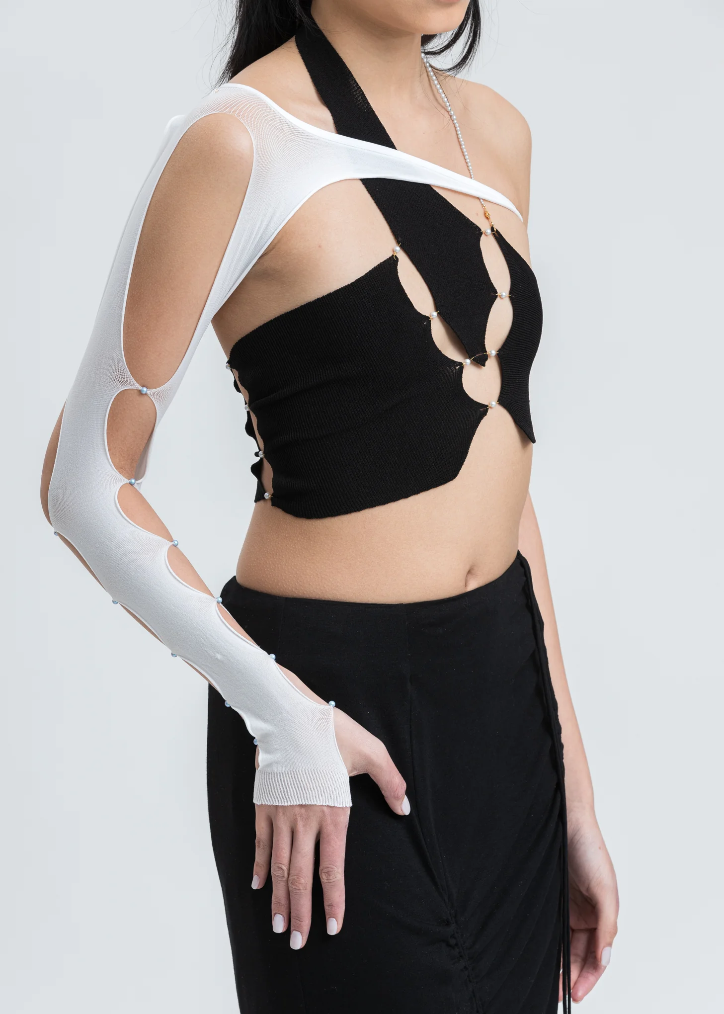 White Long Single Arm Sleeve